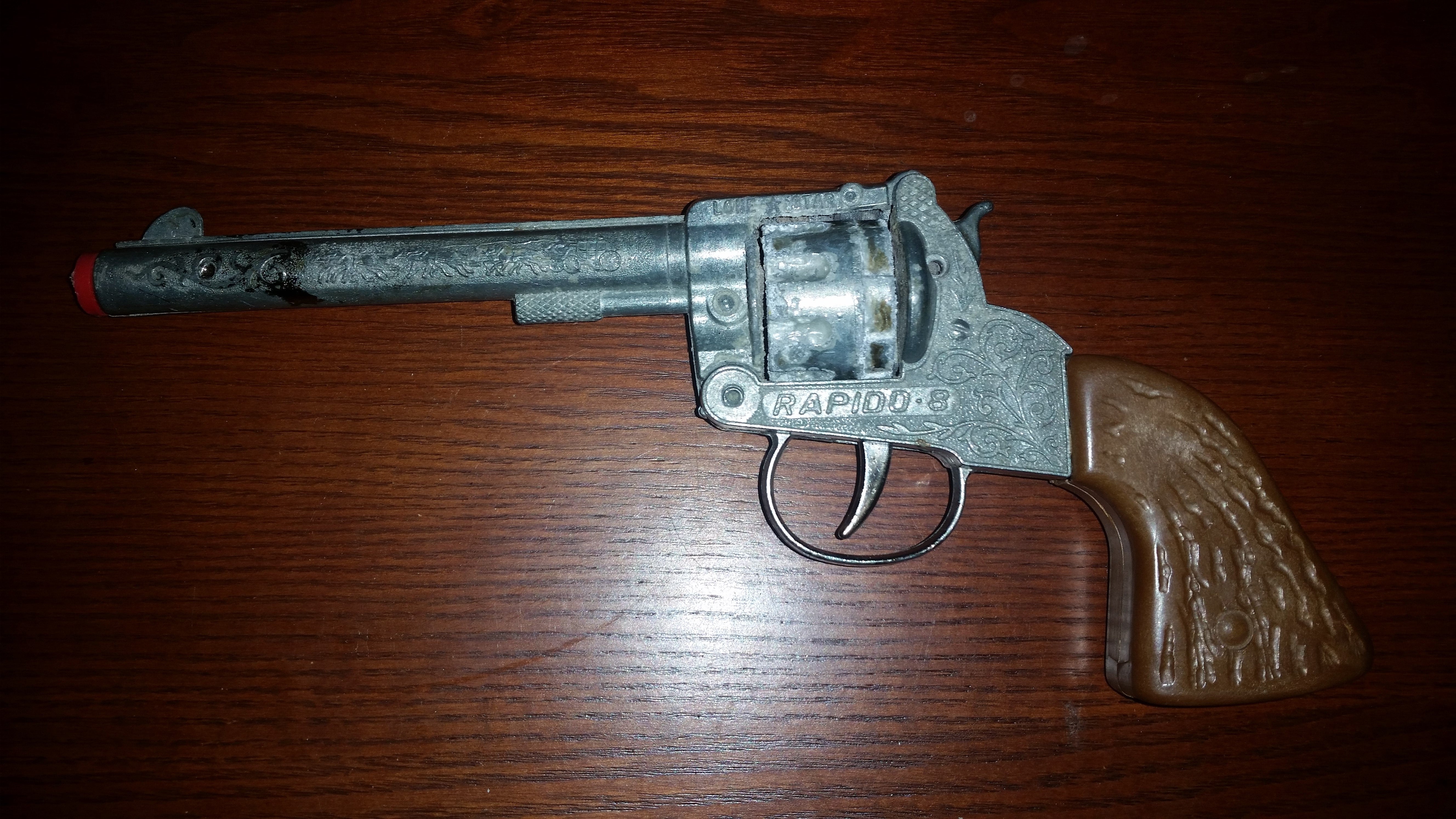 Vintage Lone Star Rapido 8 Diecast Cap Gun Revolver Toy 2