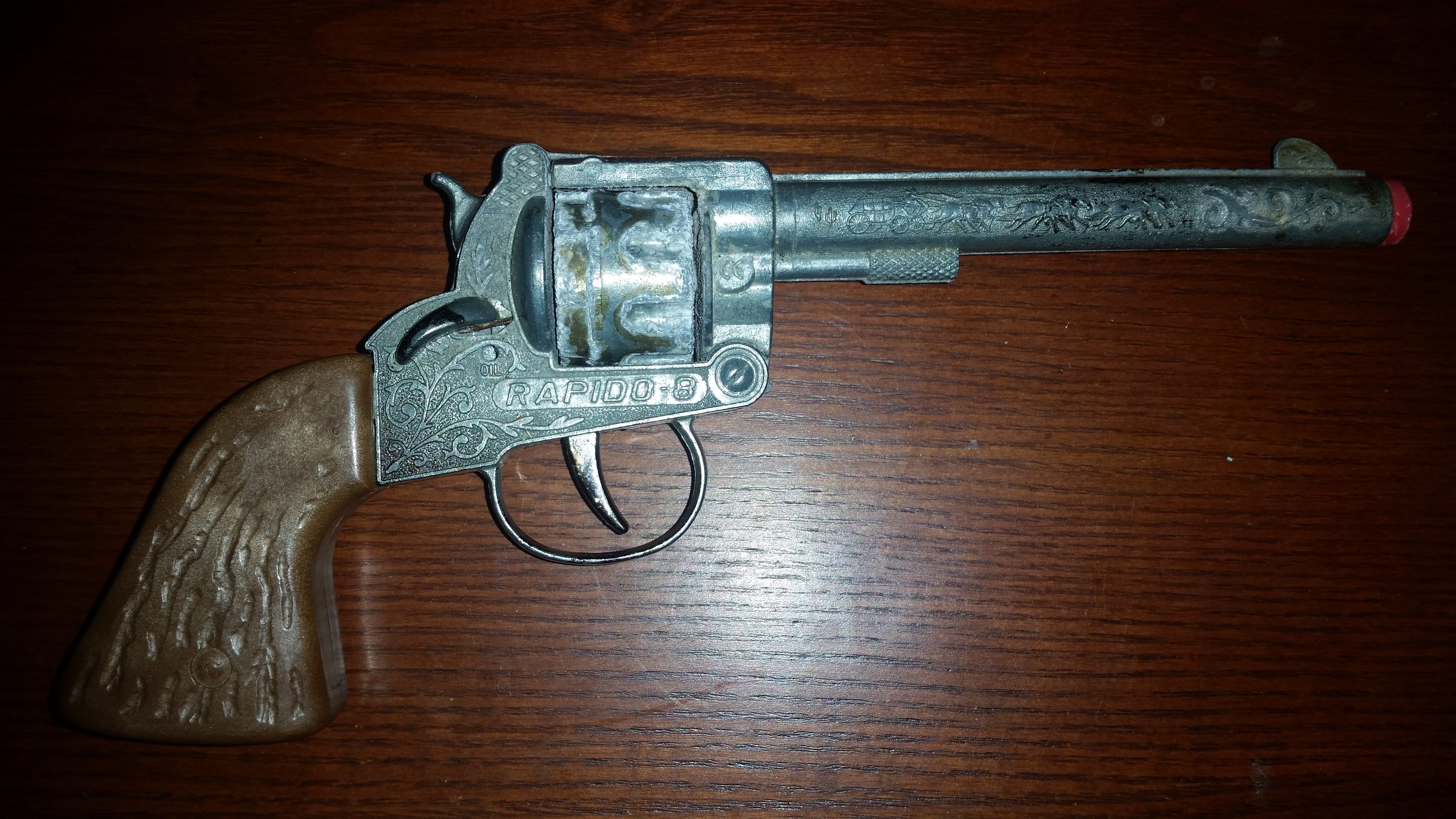 Vintage Lone Star Rapido 8 Diecast Cap Gun Revolver Toy 6