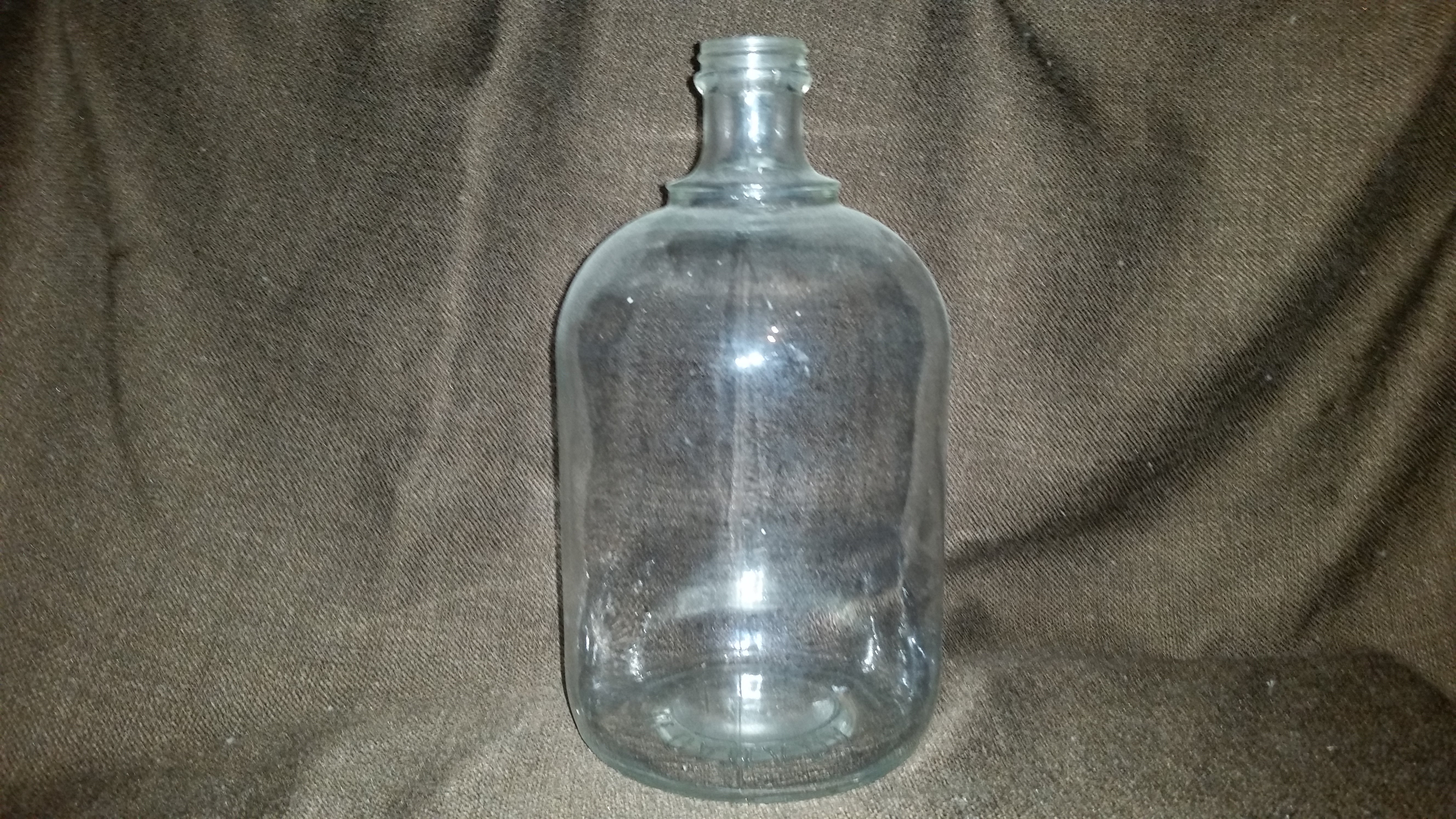 Vintage Clear Glass Wine Moonshine Jug Bottle #9694 4