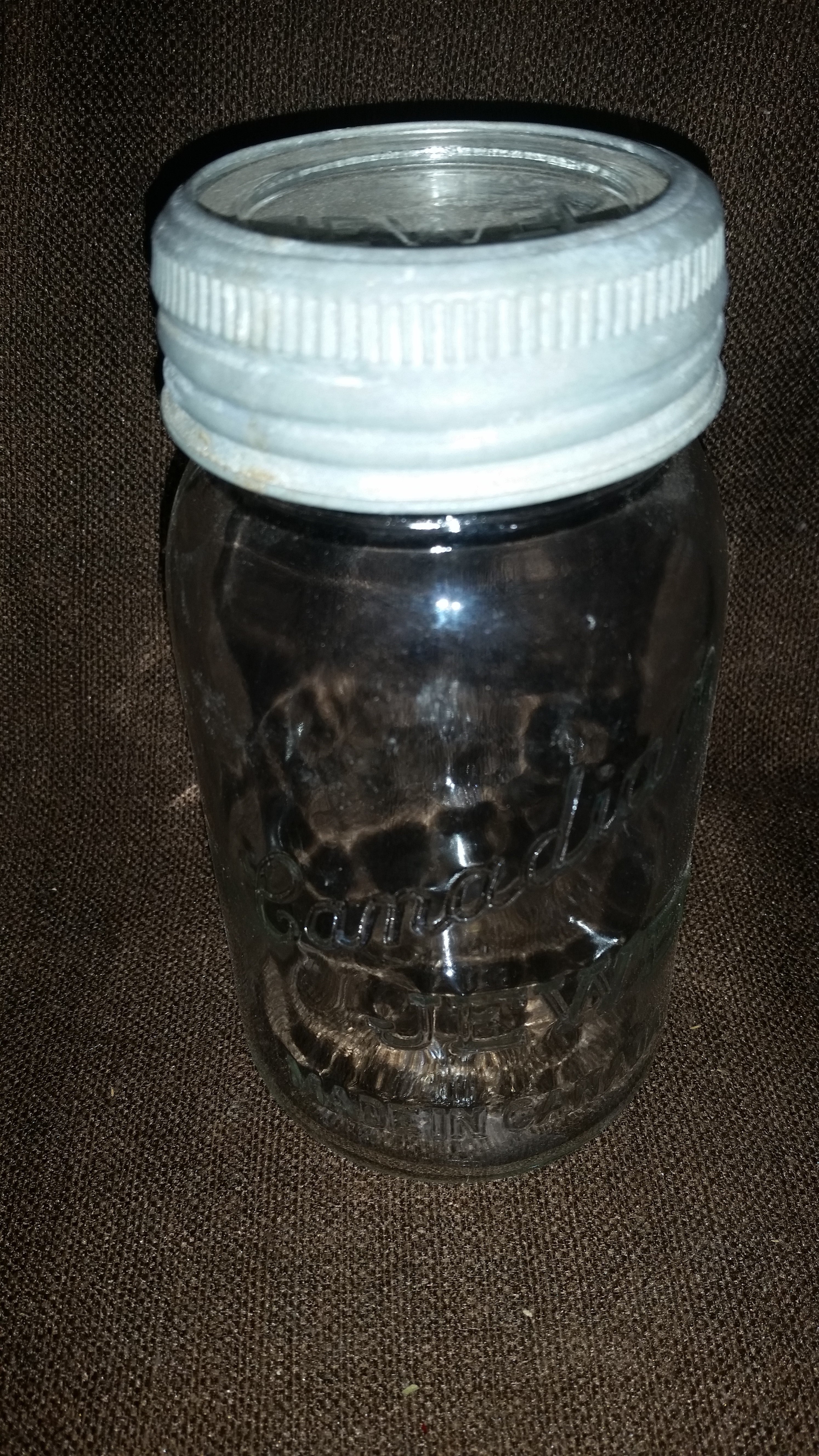 Antique 1940s Canadian Gem Mason Canning Jar Made in Canada with Jewel Lid