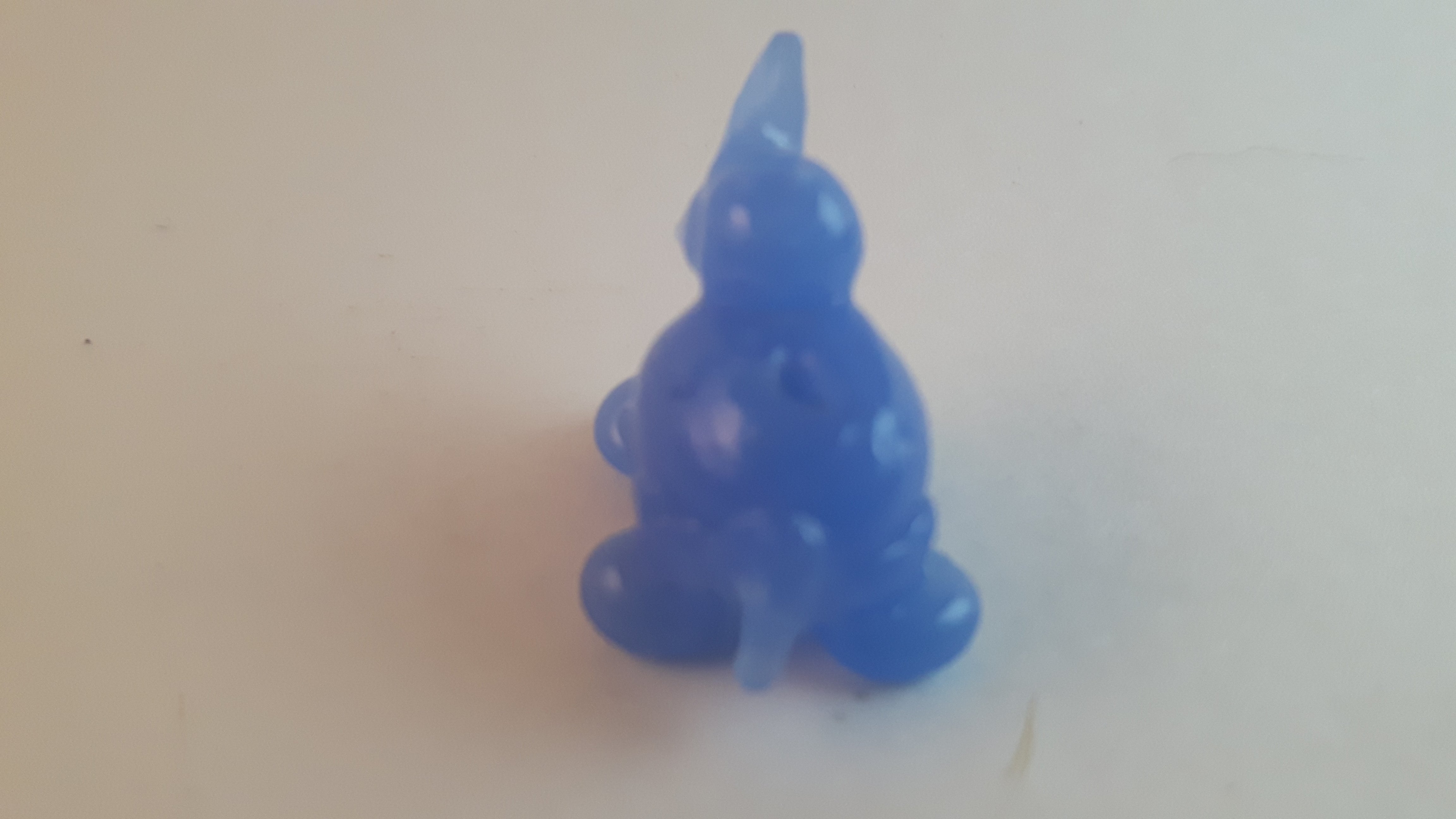 Vintage Blue Elephant Mammoth Glass Charm Miniature Figurine 4