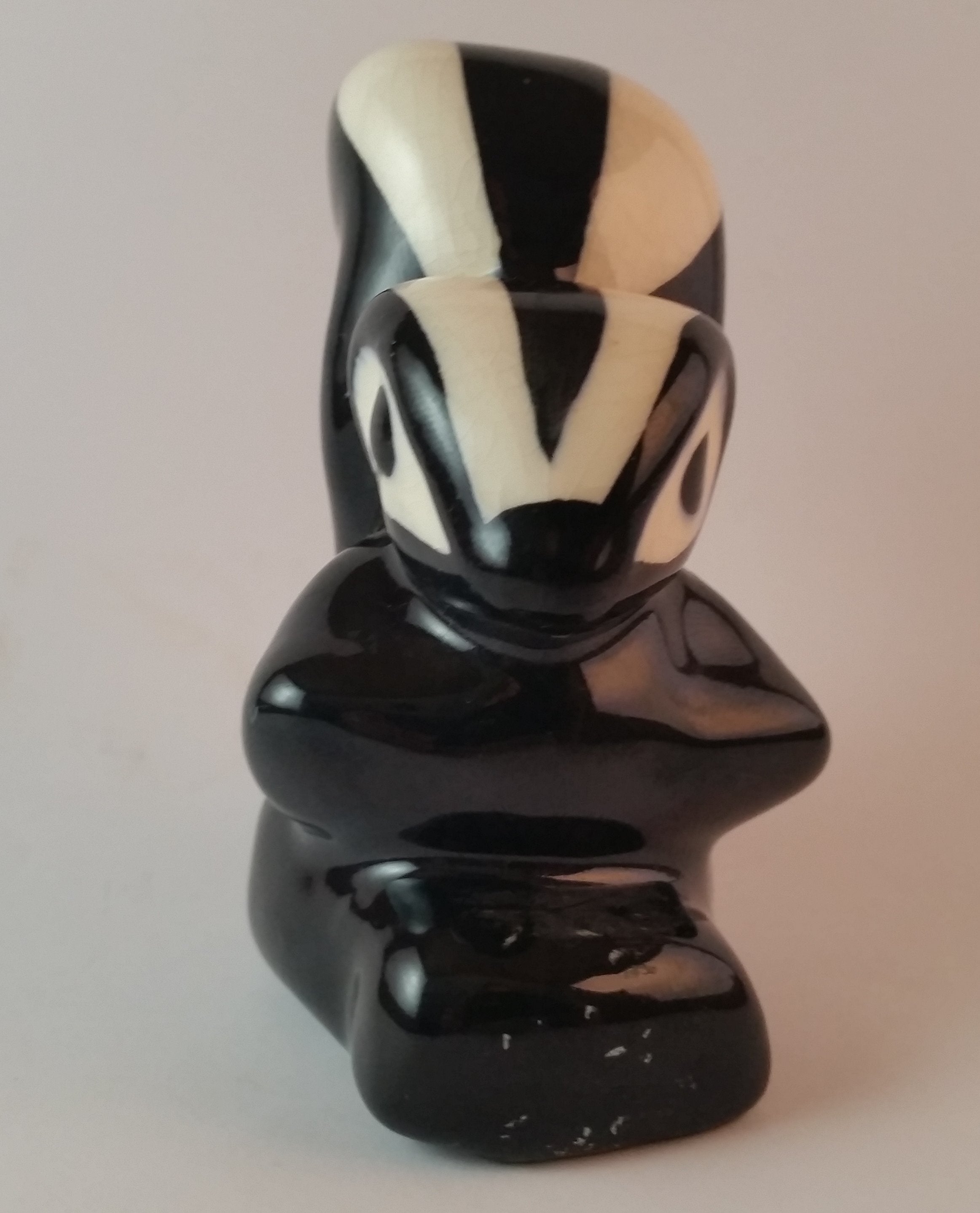 Vintage Skunk Tear Drop Eyed Skunk Figurine Marked 39