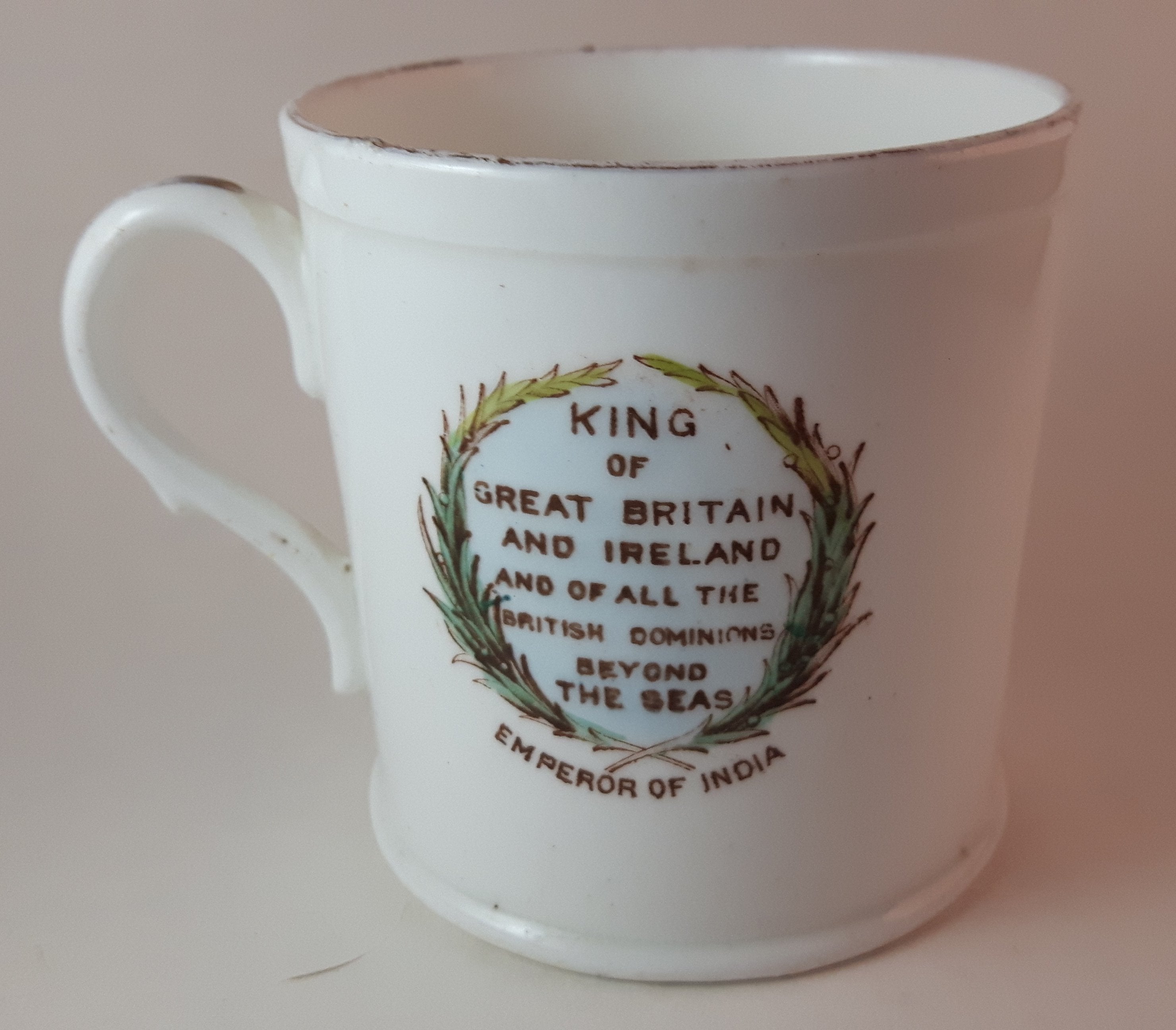 Antique 1902 Harrods England The Foley China Coronation Mug Cup 3
