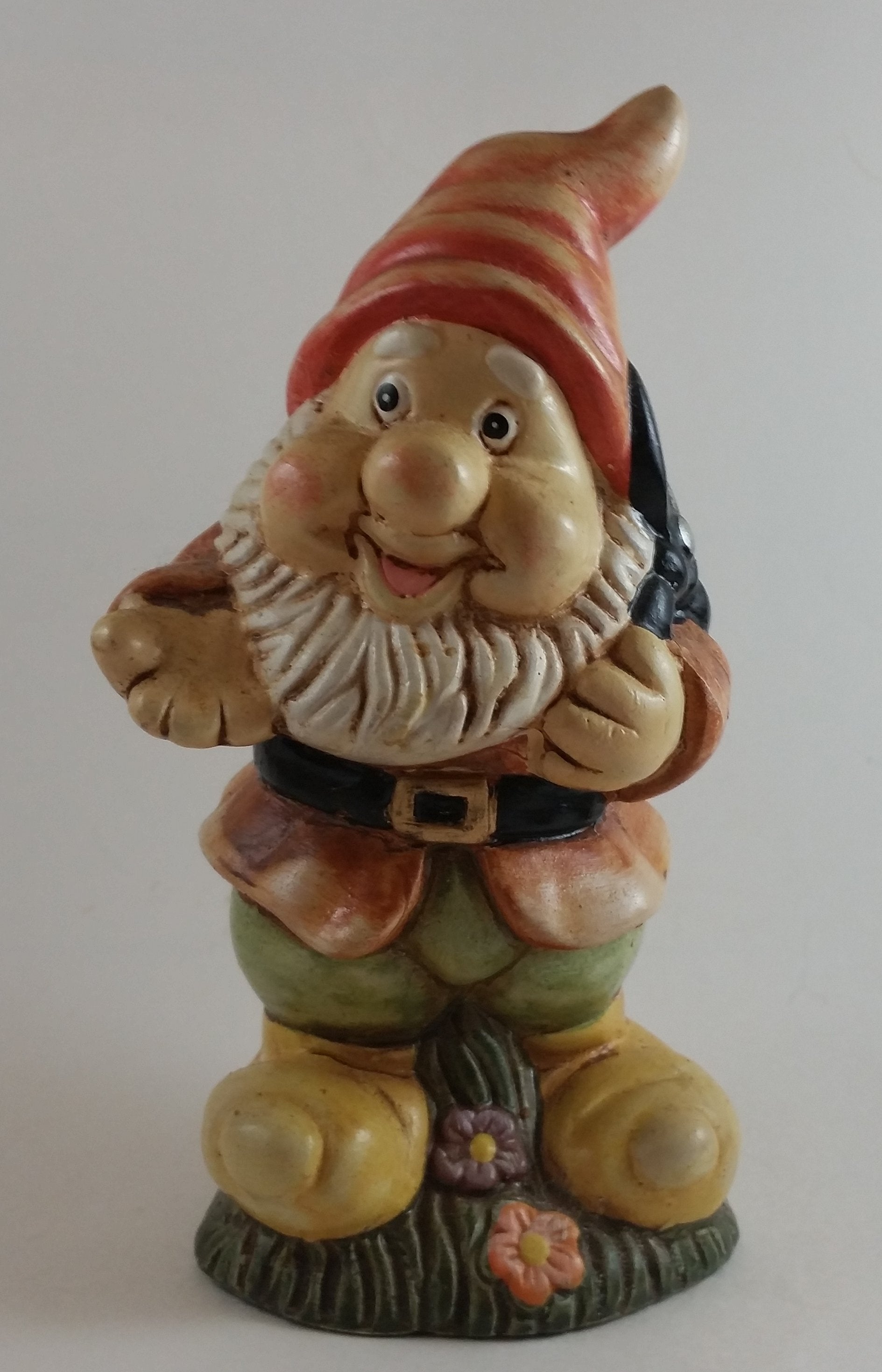 Vintage Snow White "Happy" Dwarf Ceramic Figurine - Sabre of Montreal Made in China