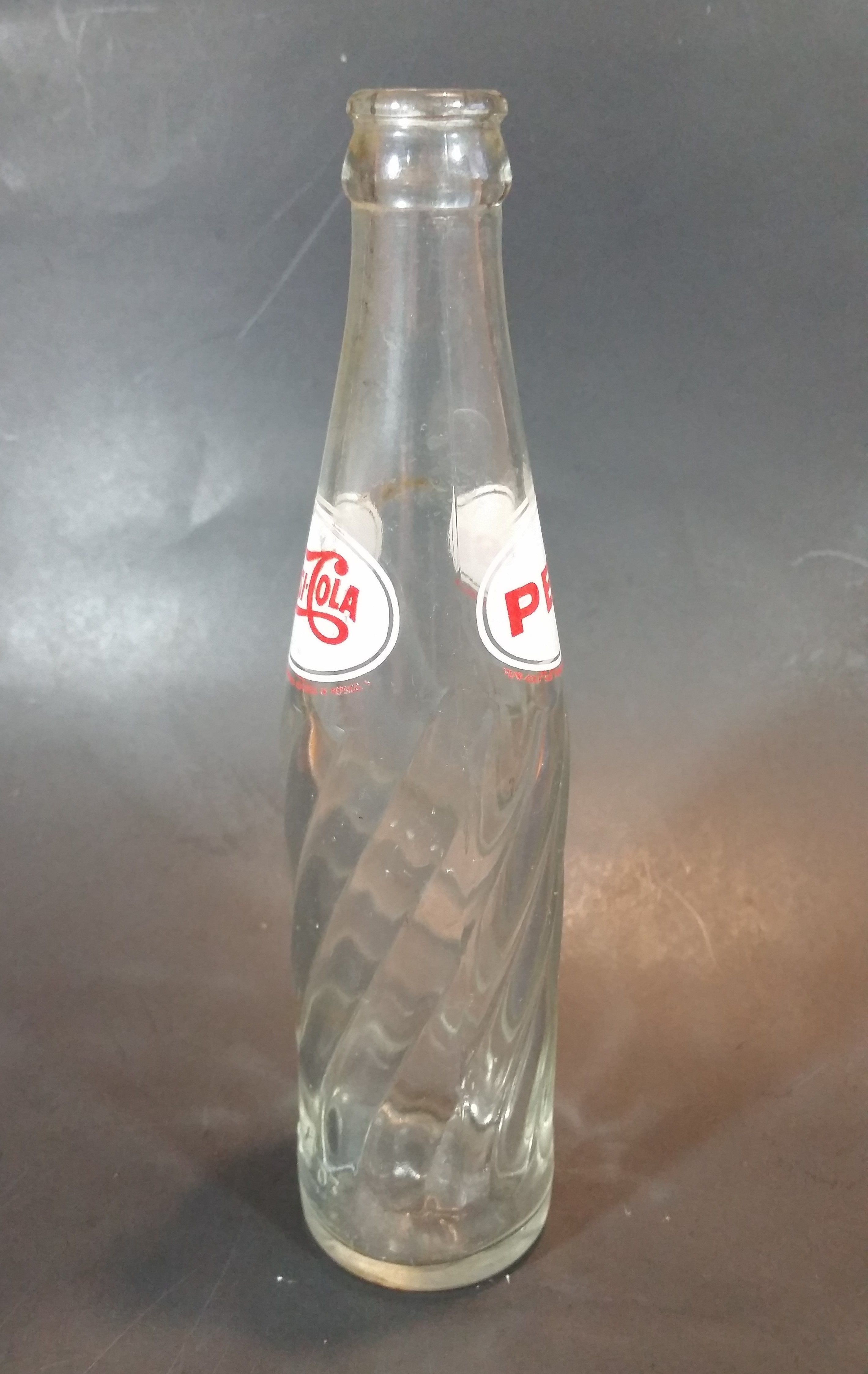 1973 Dual Logo Pepsi-Cola Pepsi 10 Fl oz. Clear Twist Soda Pop Bottle 3