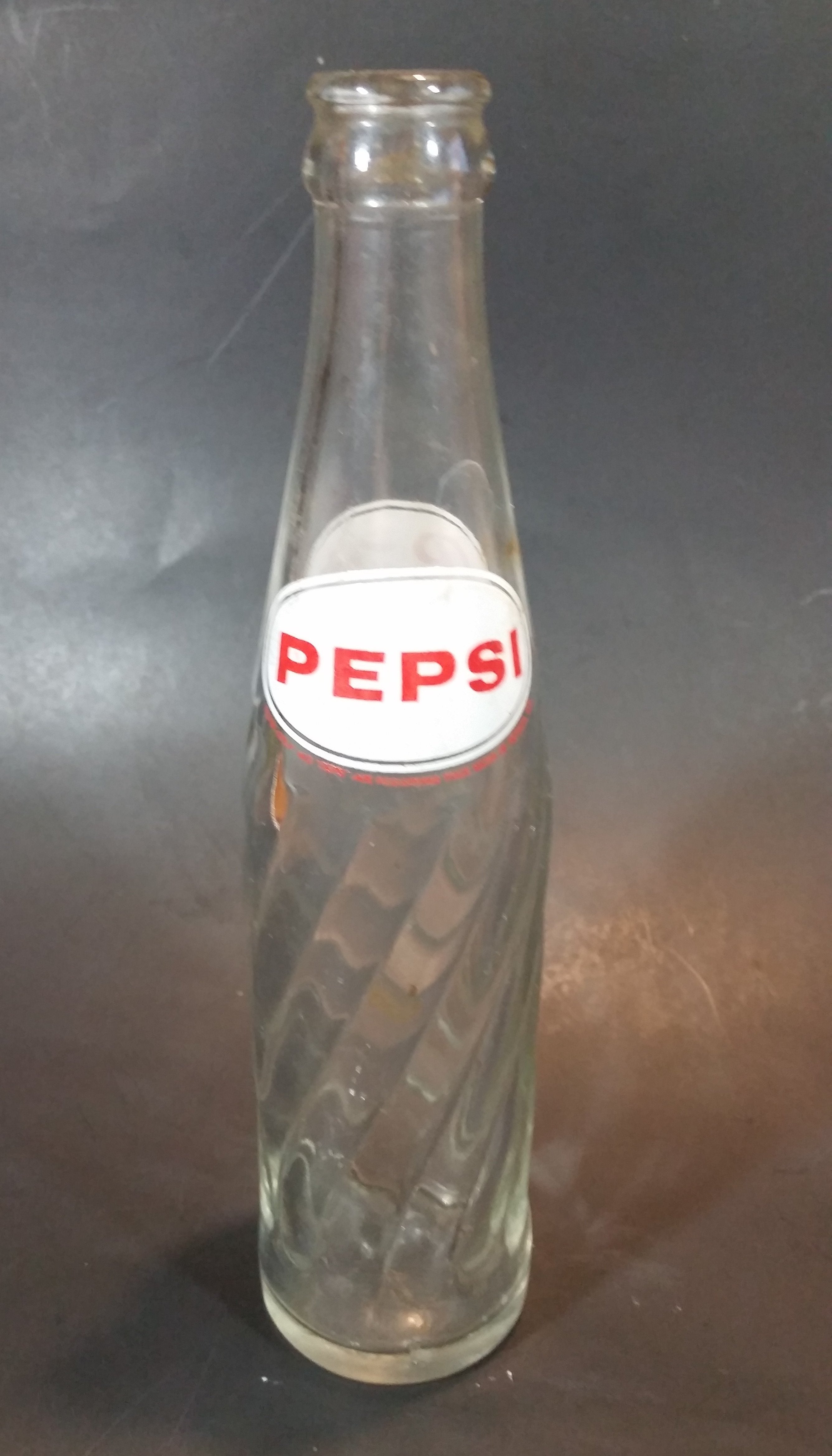 1973 Dual Logo Pepsi-Cola Pepsi 10 Fl oz. Clear Twist Soda Pop Bottle 4