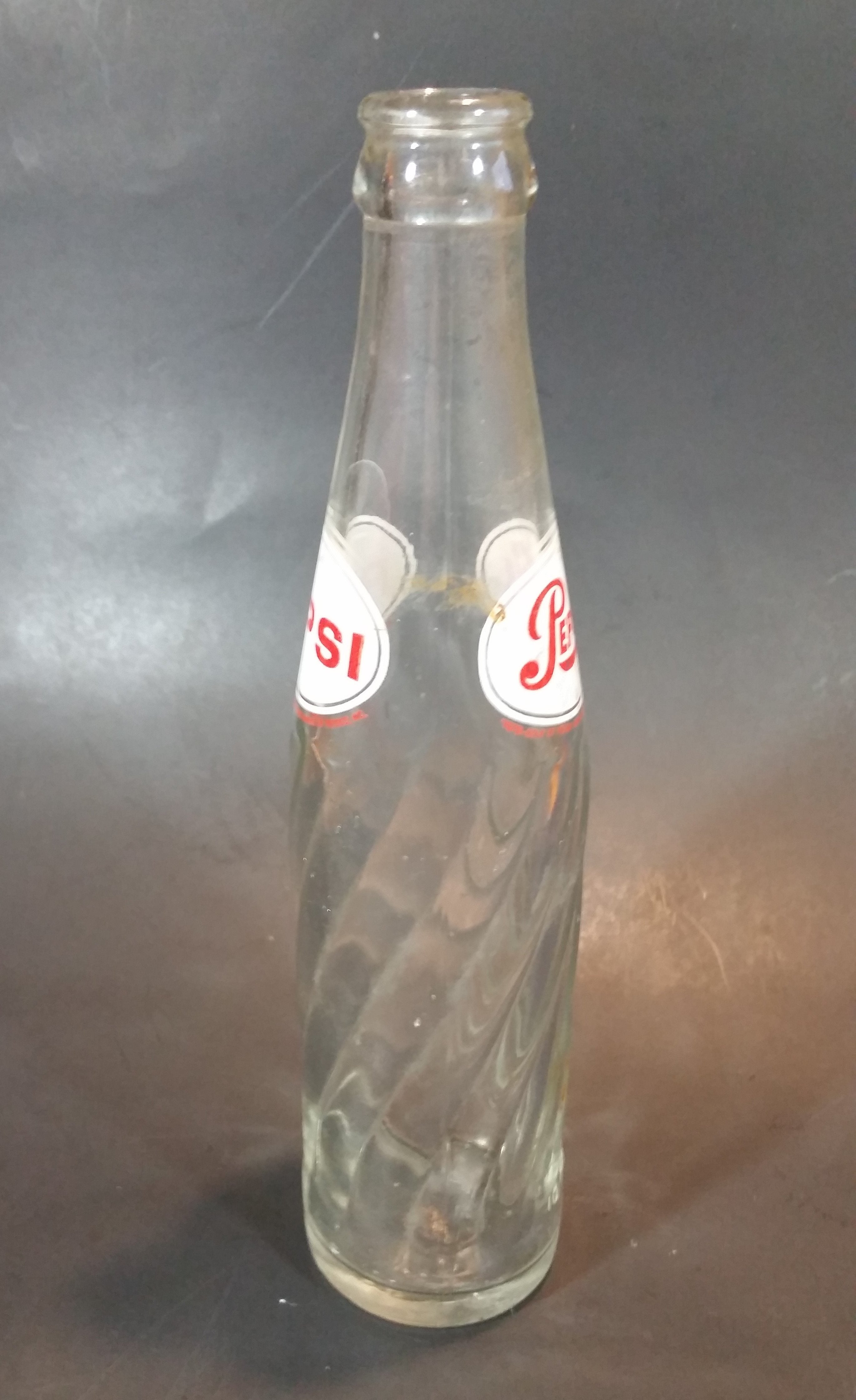 1973 Dual Logo Pepsi-Cola Pepsi 10 Fl oz. Clear Twist Soda Pop Bottle 6