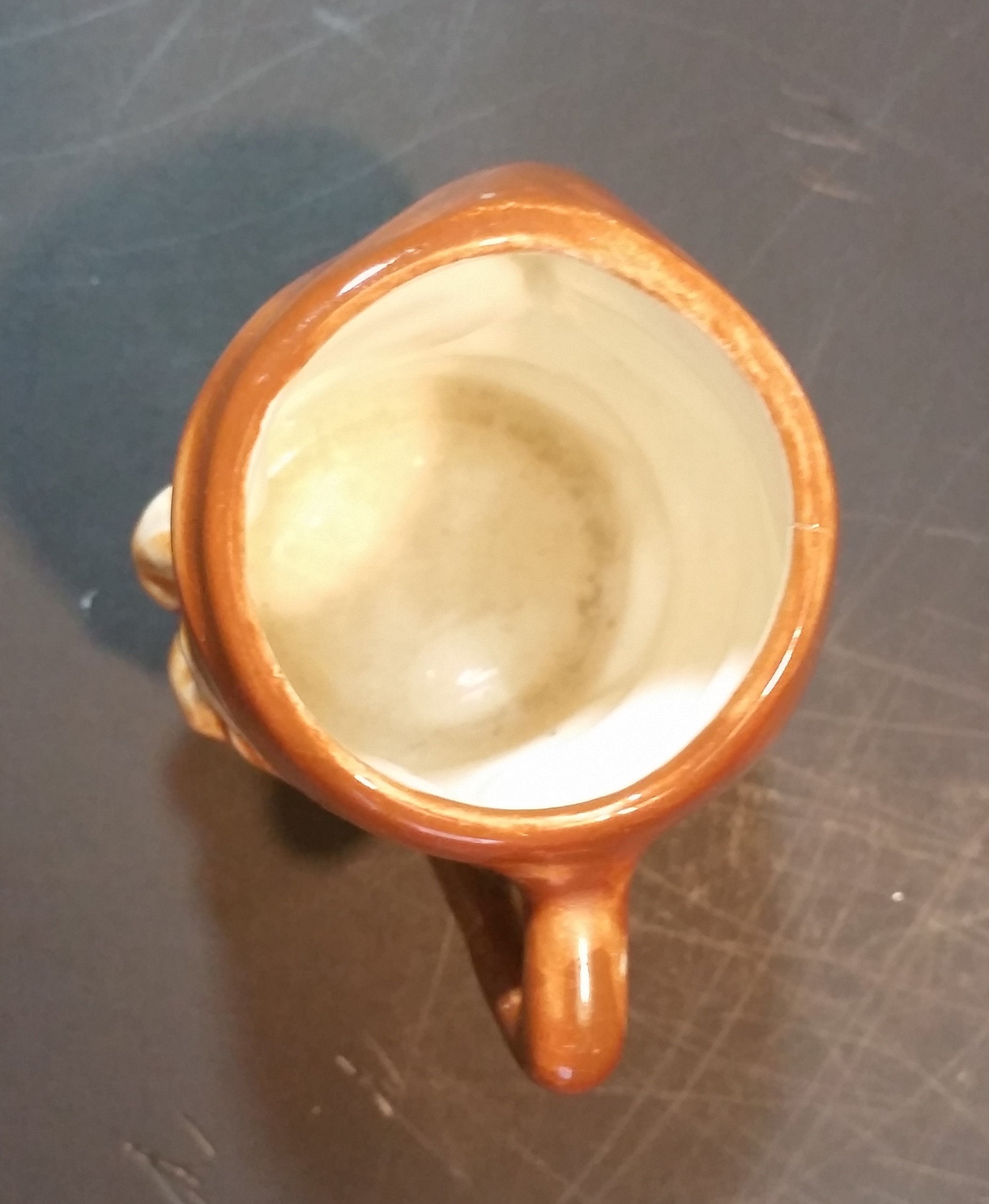 Vintage Mid-Century Miniature Toby Face Mug Man with Sleeping Cap - Japan 5
