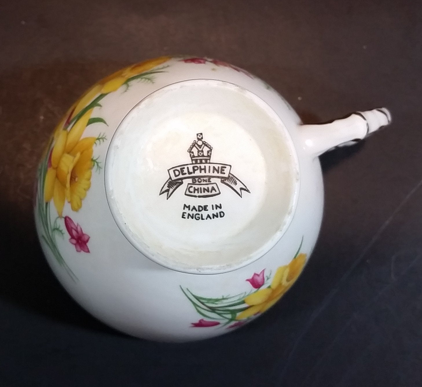 1970s Delphine Bone China Yellow Daffodils Teacup 8