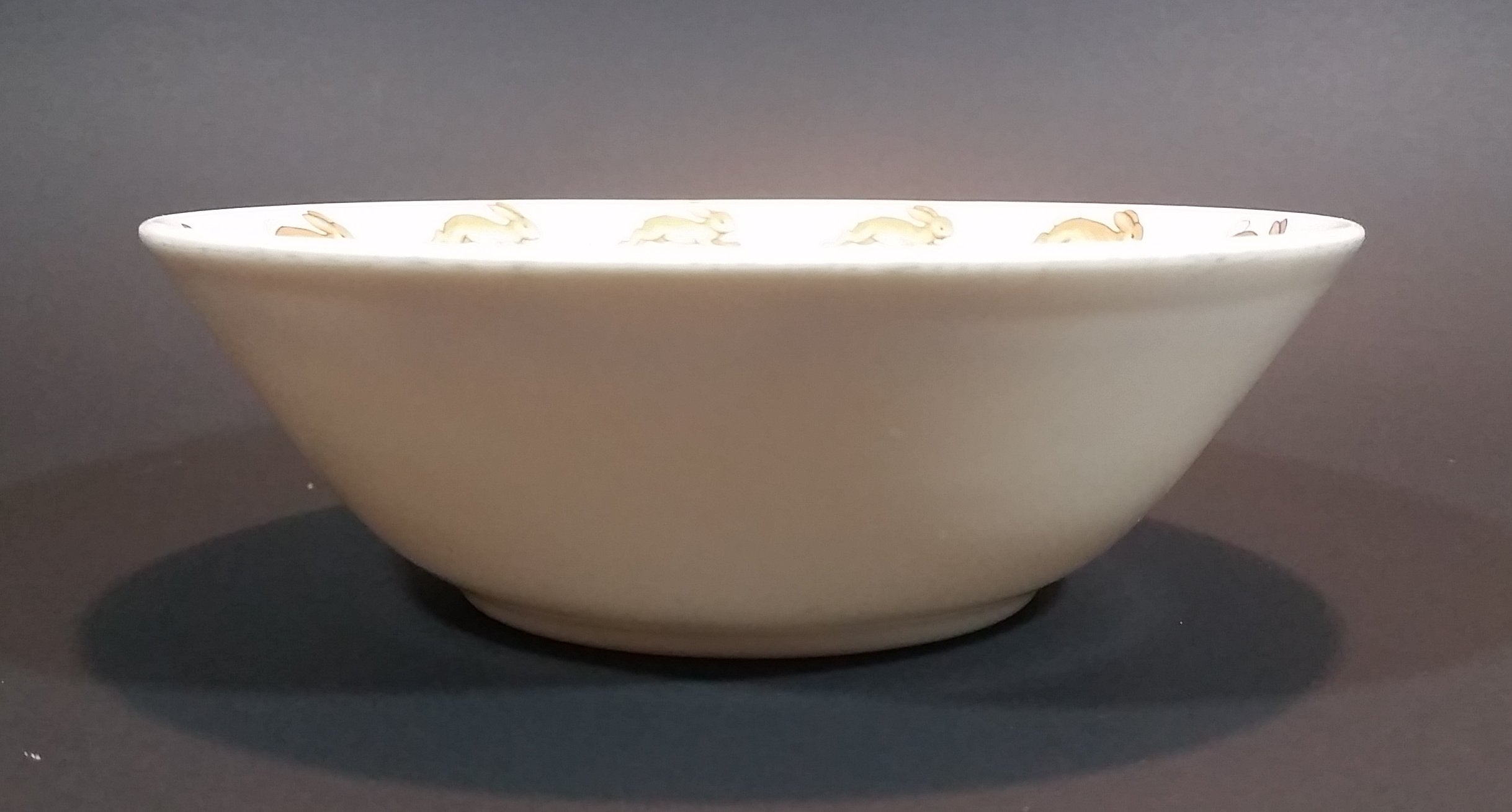 1970s Royal Doulton English Fine Bone China Bunnykins "Picnic" 6" Cereal Bowl 3