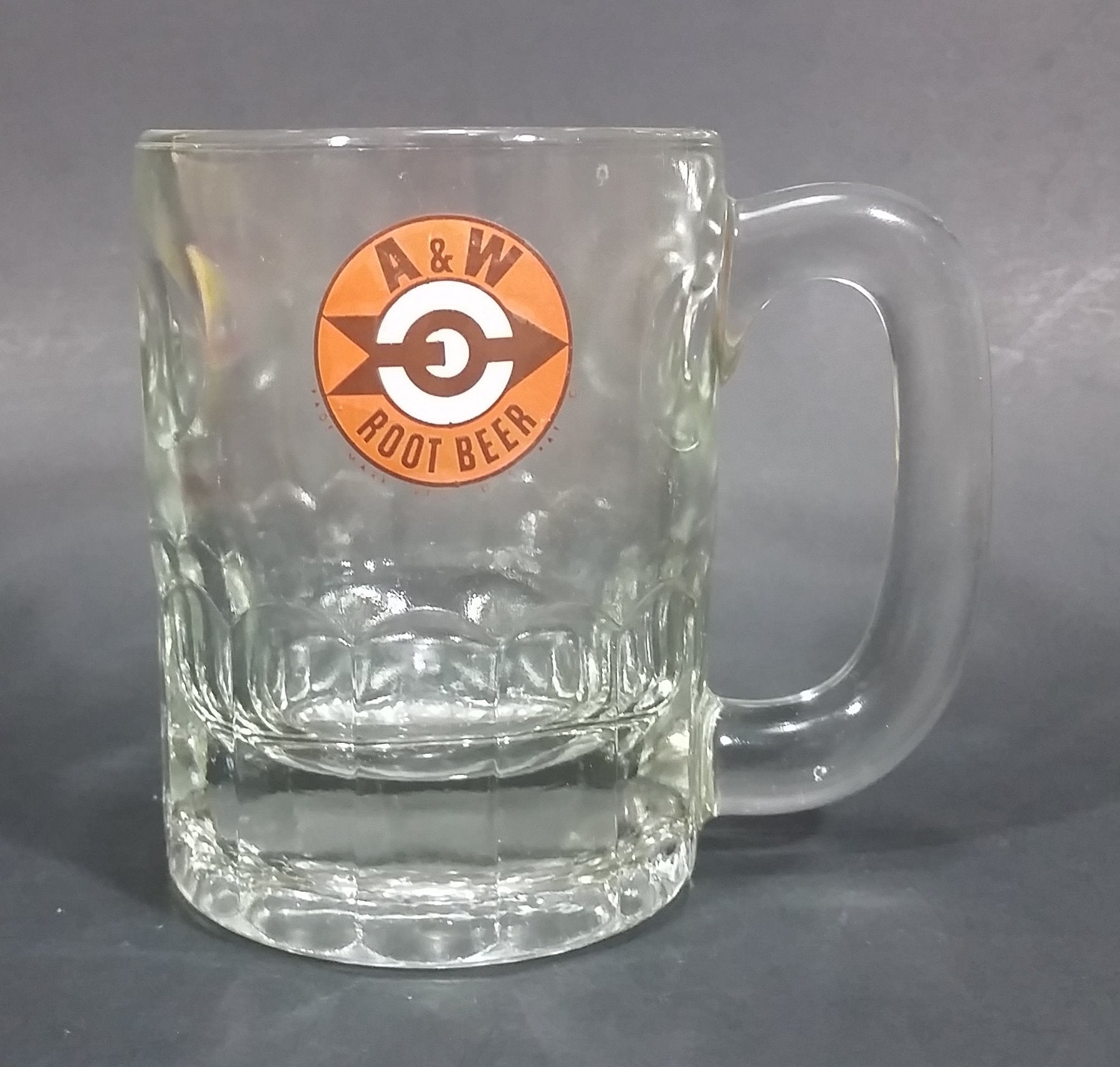 1961-1968 A & W Allen & Wright Soda Pop Beverage 4 1/4" Clear Glass Root Beer Mug 2