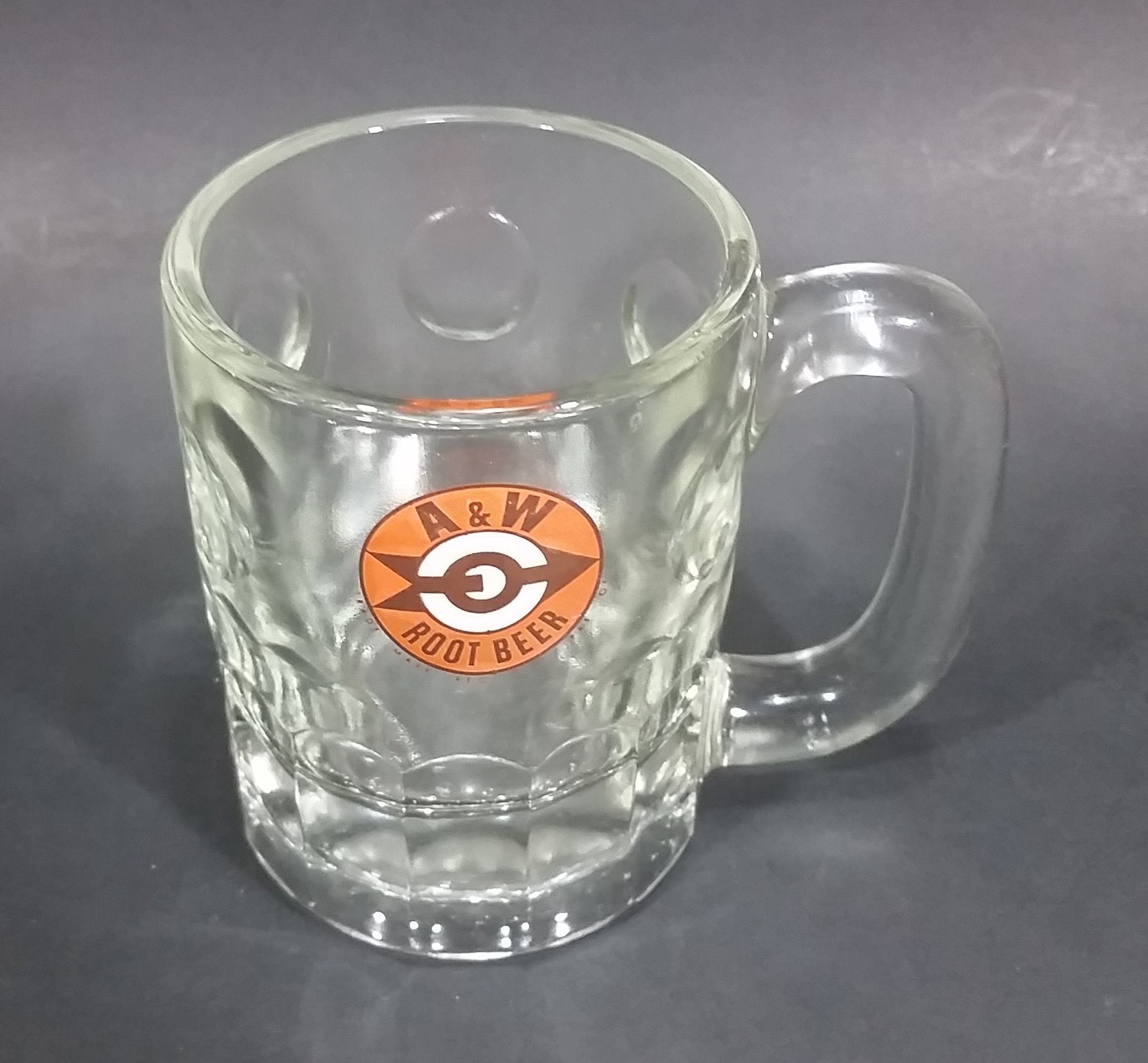 1961-1968 A & W Allen & Wright Soda Pop Beverage 4 1/4" Clear Glass Root Beer Mug 3
