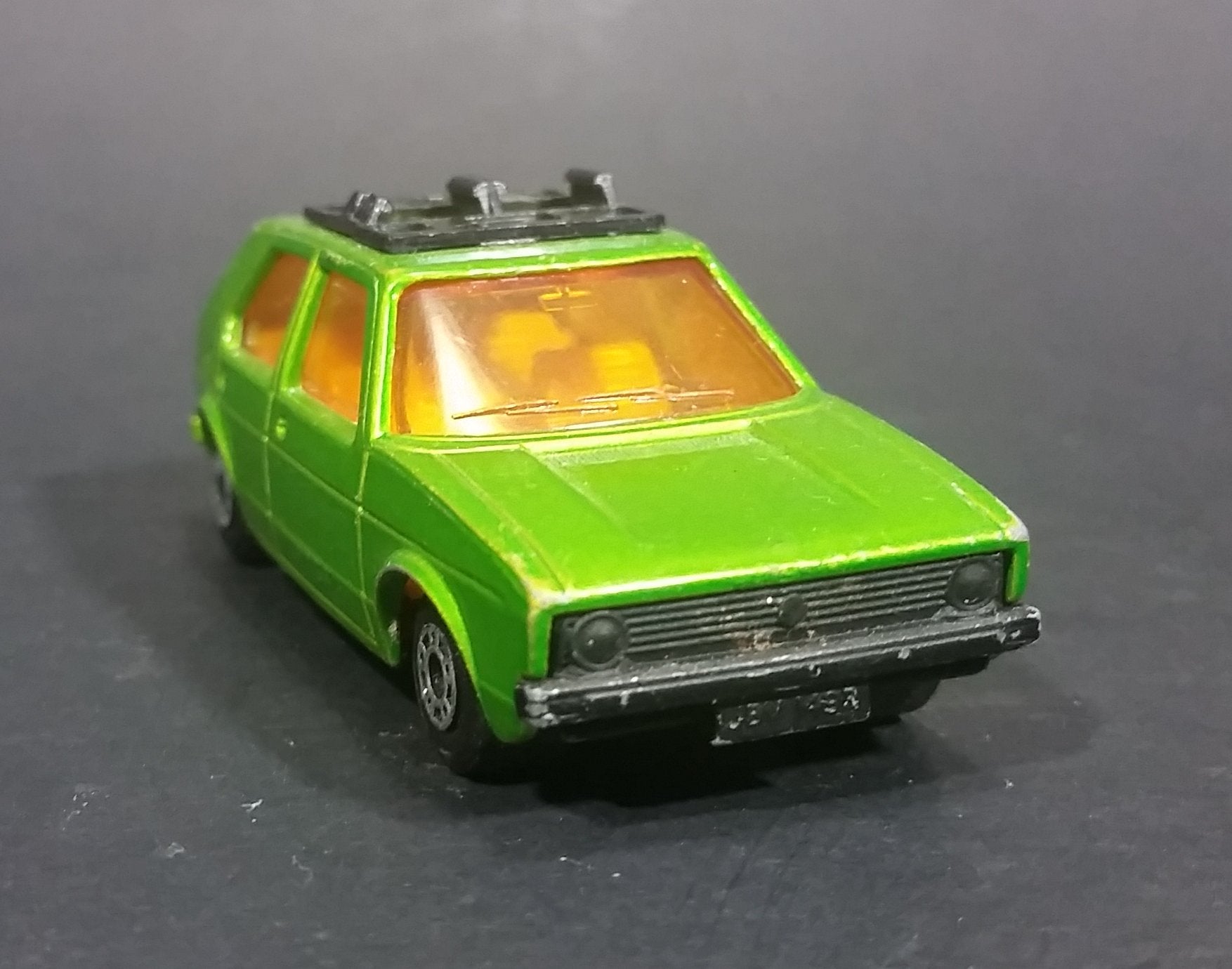 1976 Lesney Products Matchbox Lime Green Superfast No. 7 VW Volkswagen Golf Toy Car 17