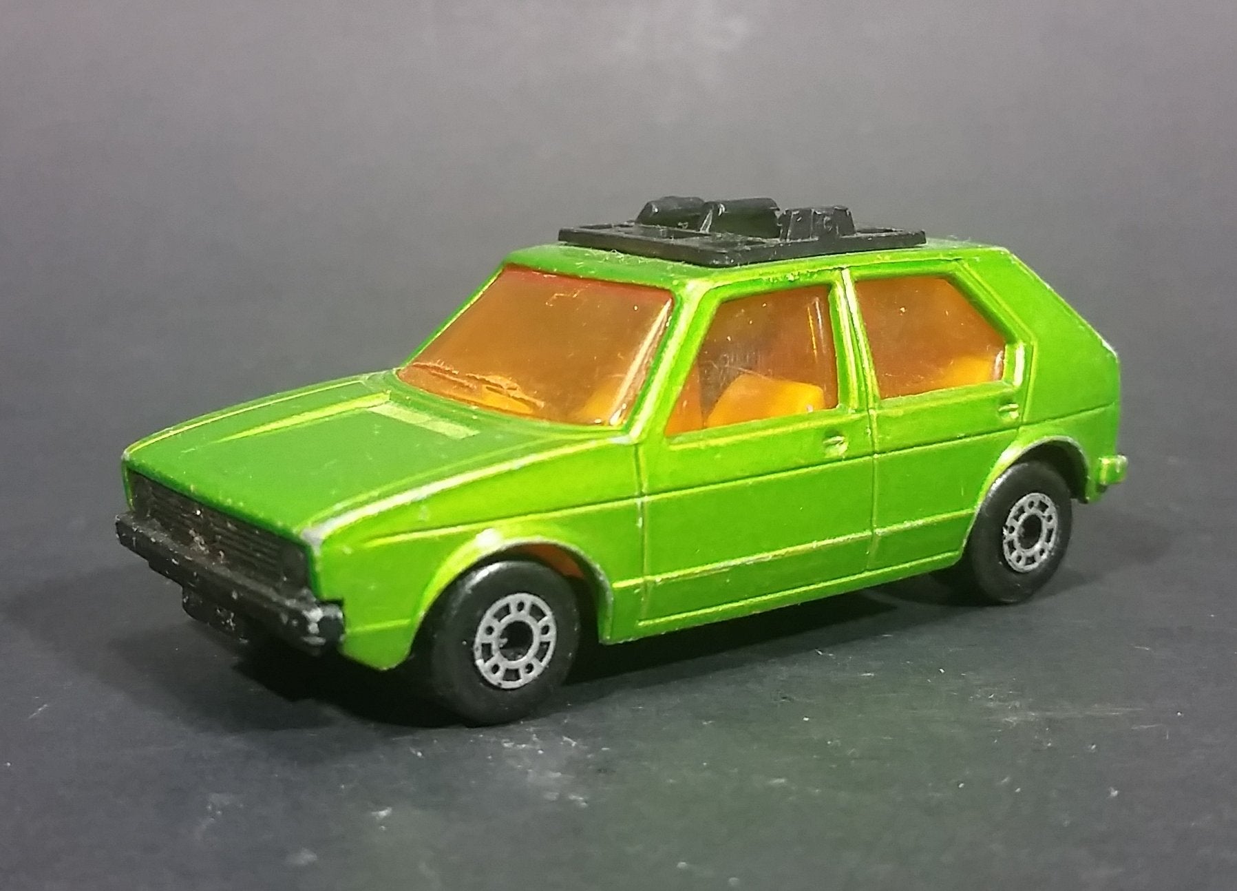 1976 Lesney Products Matchbox Lime Green Superfast No. 7 VW Volkswagen Golf Toy Car