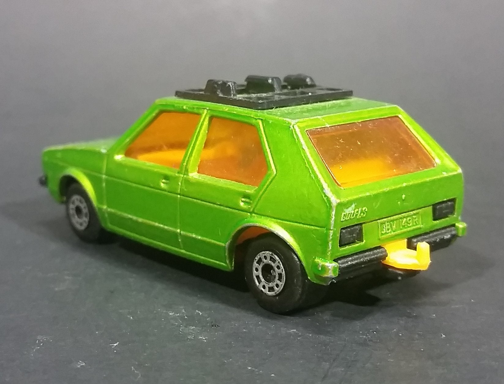 1976 Lesney Products Matchbox Lime Green Superfast No. 7 VW Volkswagen Golf Toy Car 3