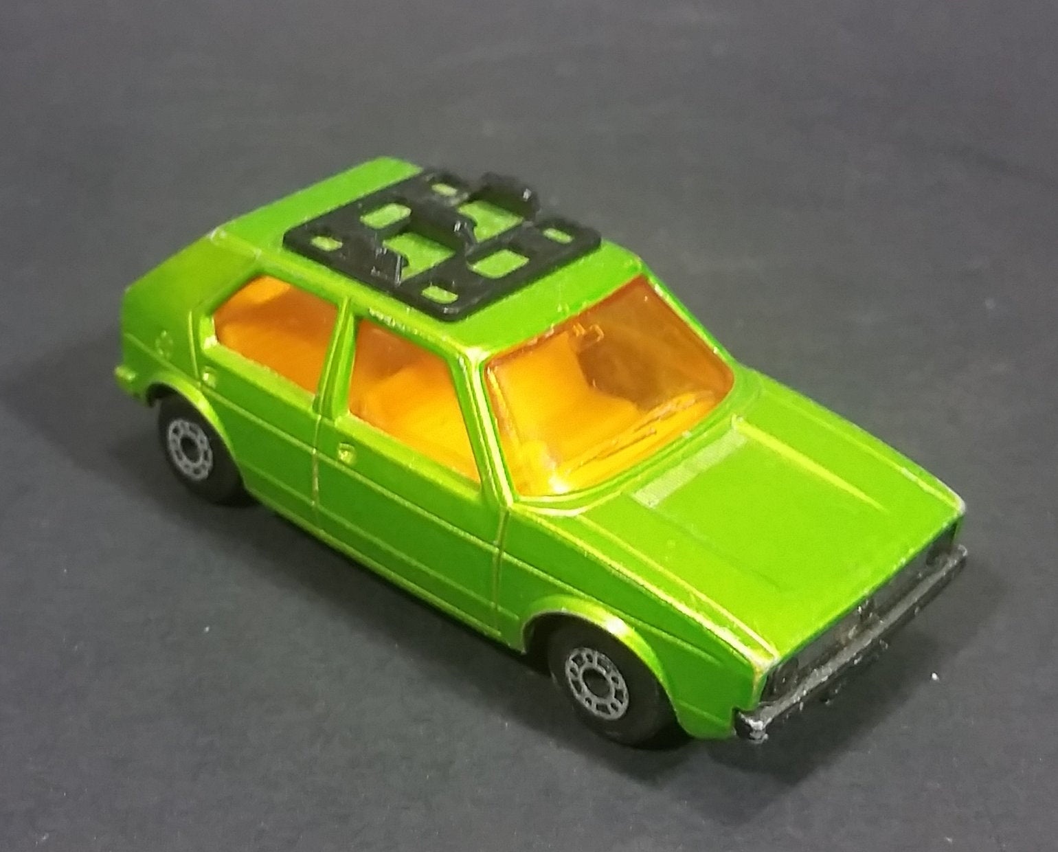 1976 Lesney Products Matchbox Lime Green Superfast No. 7 VW Volkswagen Golf Toy Car 7