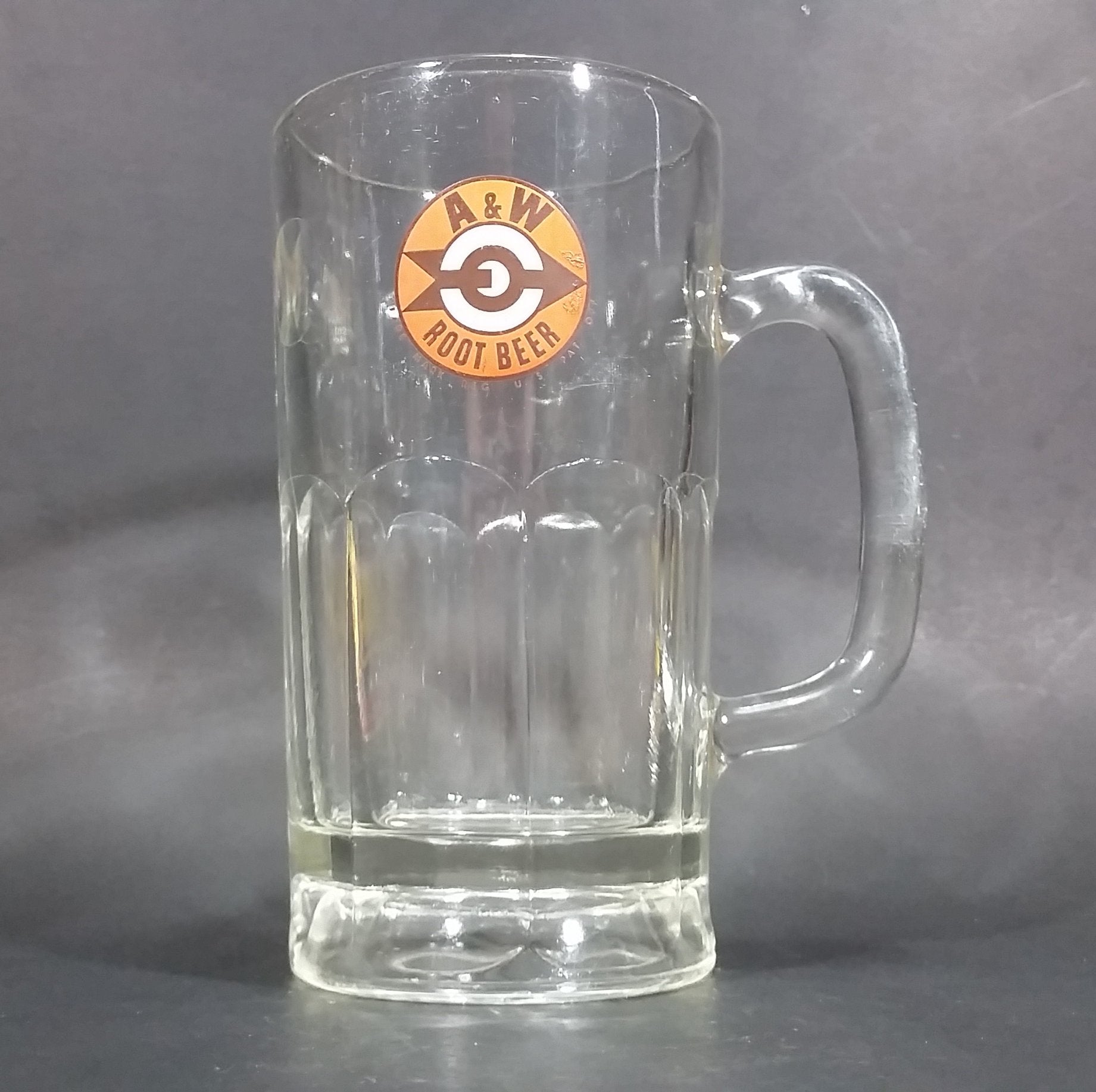 1961-1968 A & W Allen & Wright Soda Pop Beverage 6" Clear Glass Root Beer Mug 17