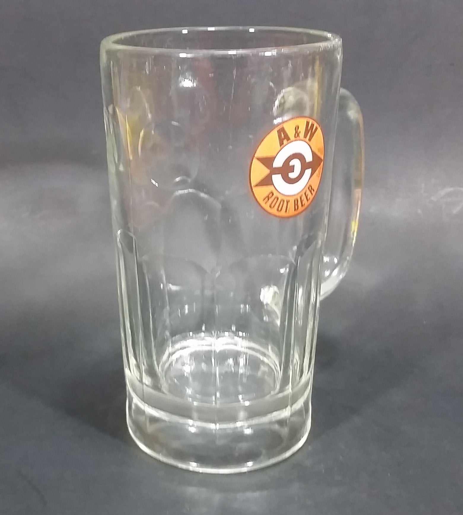 1961-1968 A & W Allen & Wright Soda Pop Beverage 6" Clear Glass Root Beer Mug 14