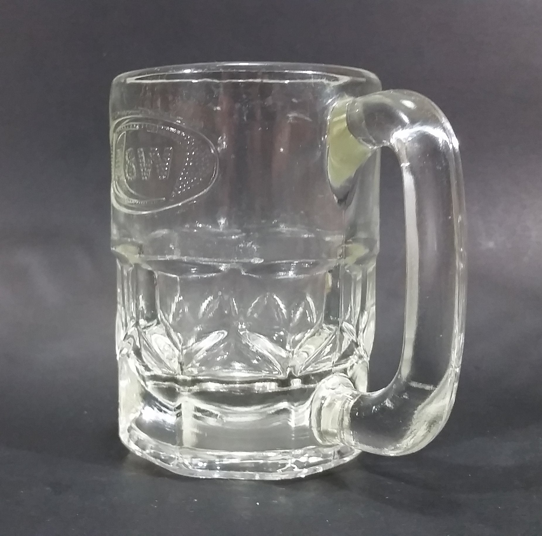 1970s-1980s A & W Allen and Wright Embossed Clear 4 1/2" Root Beer Mug 4