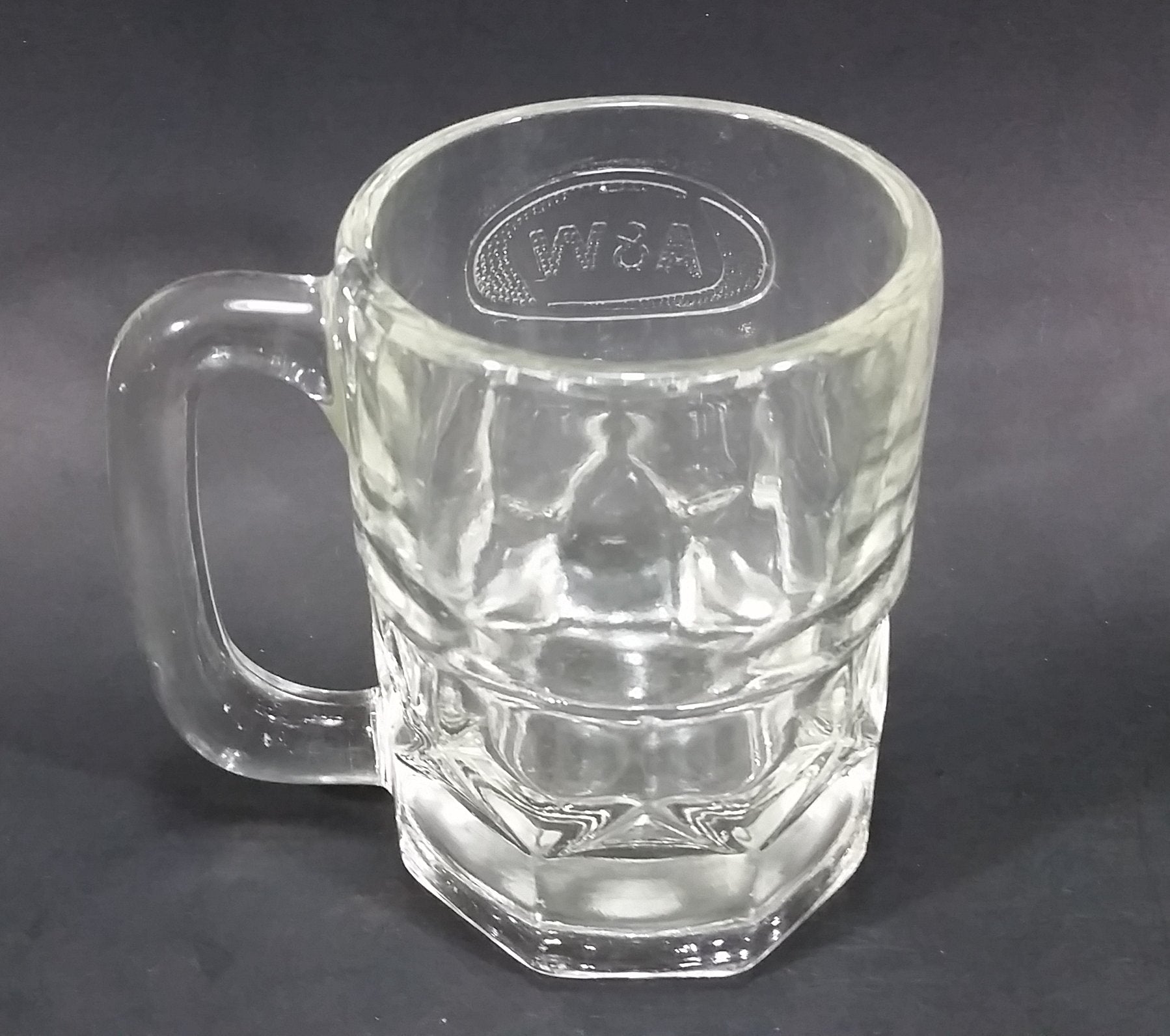 1970s-1980s A & W Allen and Wright Embossed Clear 4 1/2" Root Beer Mug 8