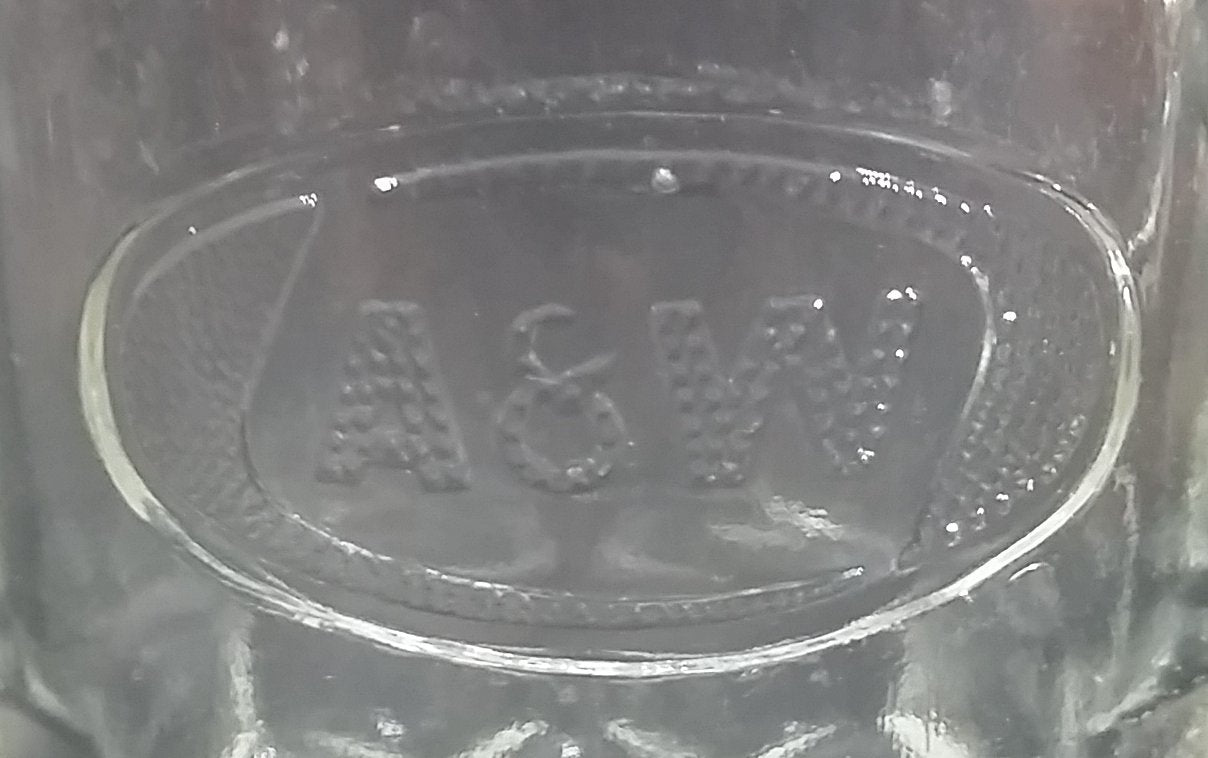 1970s-1980s A & W Allen and Wright Embossed Clear 4 1/2" Root Beer Mug 13