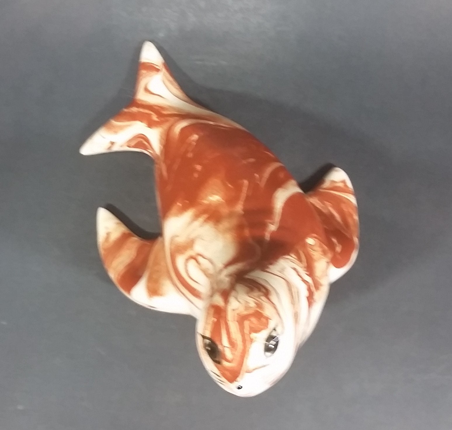 Ceramitique Alaska Clay Ceramic Brown Swirl Seal Figurine - Signed Carol 11