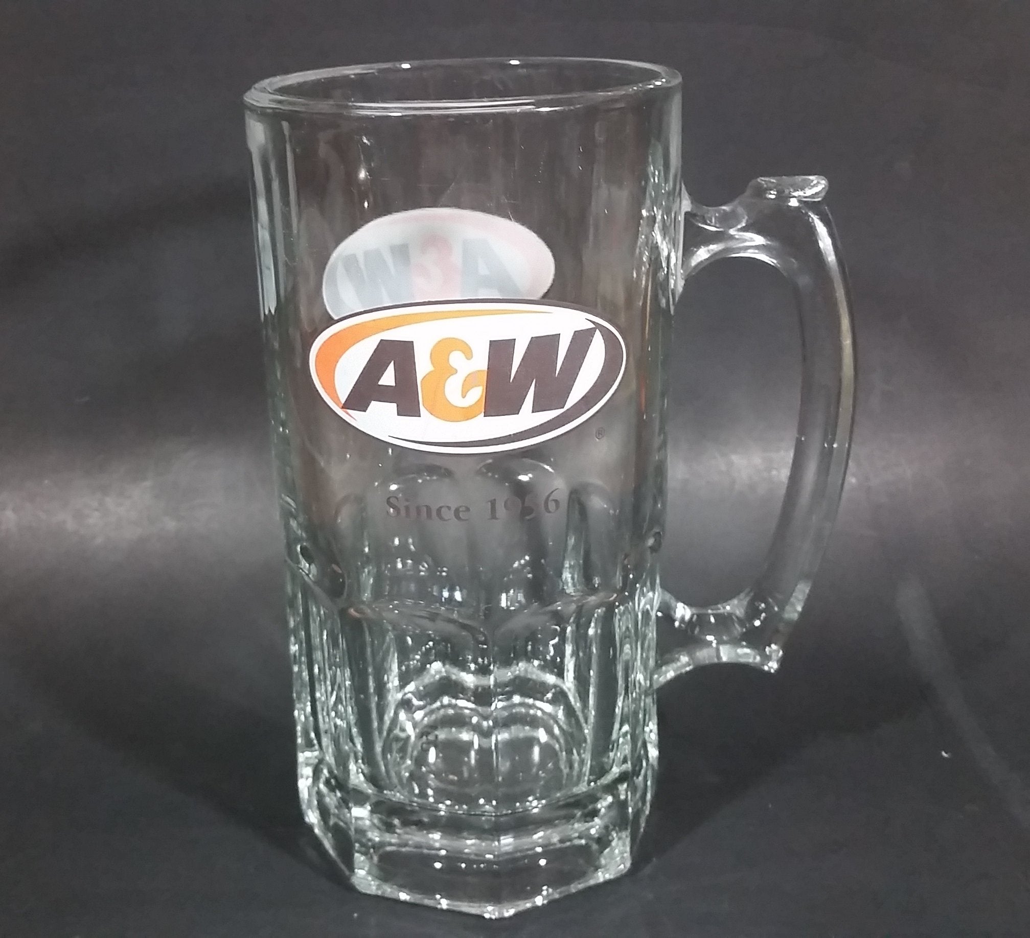 Modern A & W Allen and Wright Since 1956 Clear 8" Tall Root Beer Mug