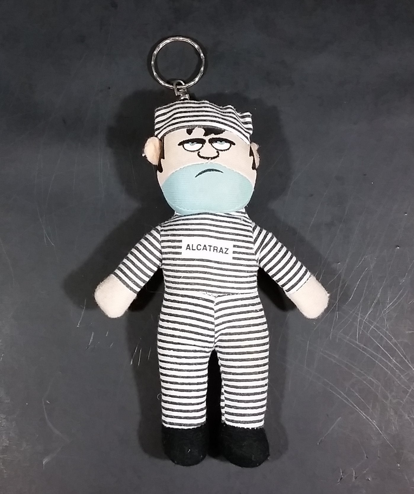 Collectible Souvenir Alcatraz Island Prison Prisoner 6 3/4" Soft Plush Key Chain Memorabilia