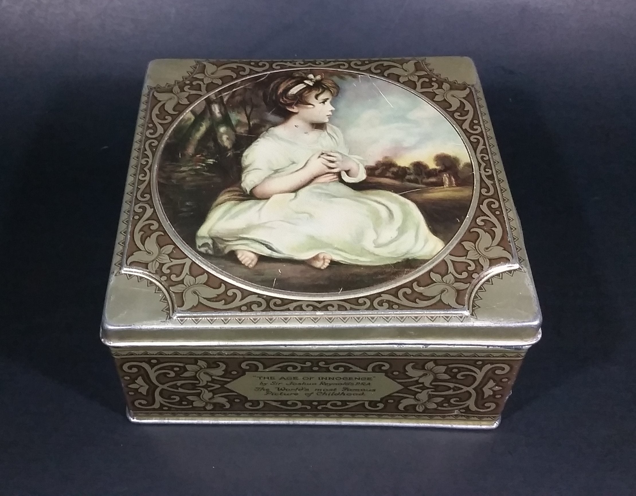 Vintage Thorne's Leeds, England The World's Premier Toffee Tin - The Age of Innocence by Sir Joshua Reynolds P.R.A.