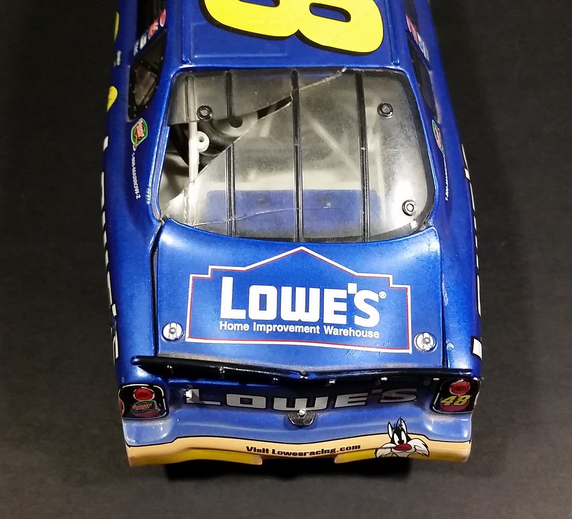 2002 Action Racing Warner Bros Looney Tunes Jimmie Johnson #48 Nascar Monte Carlo 1/24 Scale Die Cast Toy Model Vehicle 10