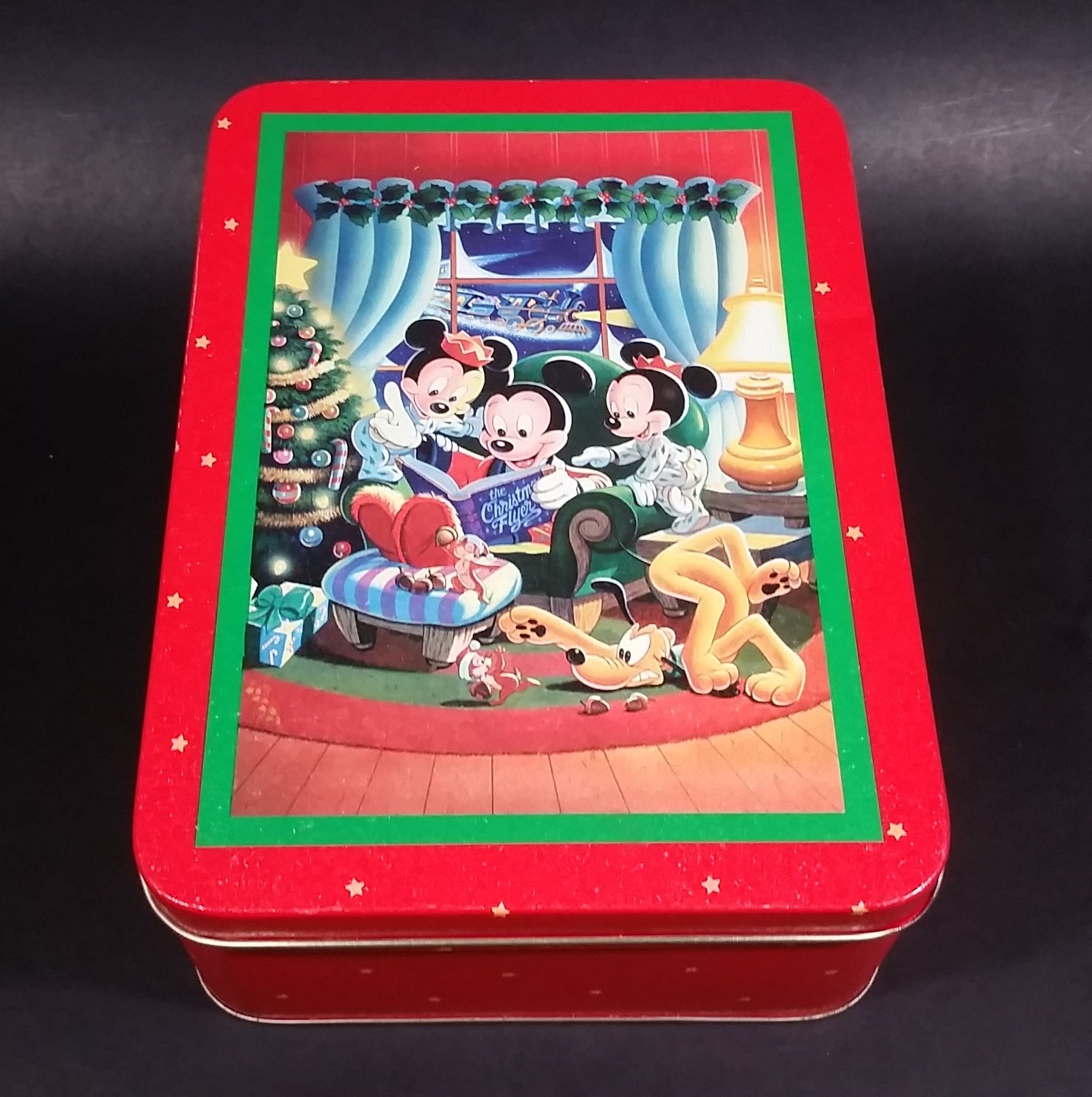 1994 Disney It's A Small World Holiday Mickey, Minnie, and Friends Christmas Holiday Tin