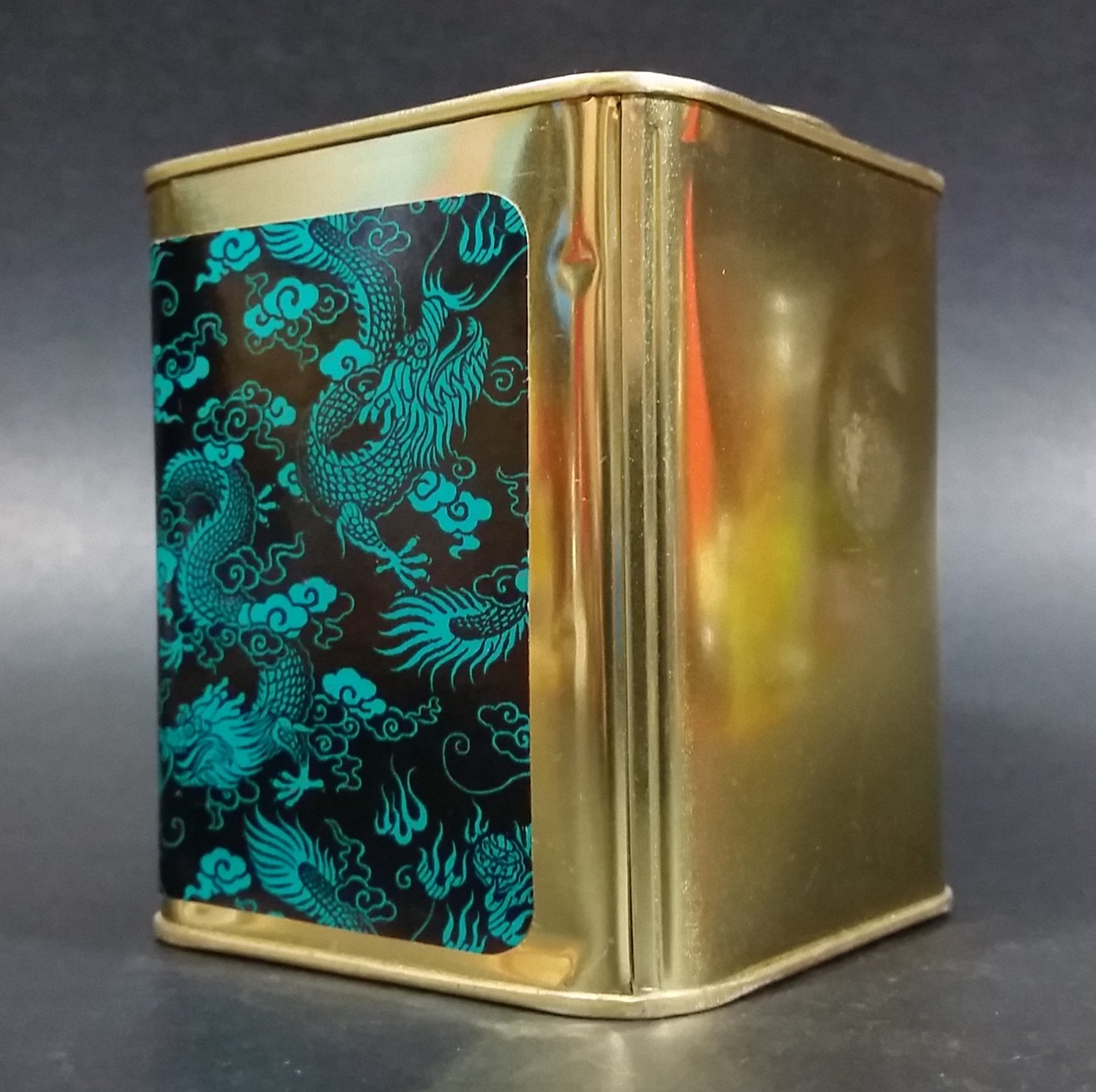 Collectible Peet's Tea Teal & Black Tin 'Pride of The Port' Berkeley, California 1/4 Lb Empty 4