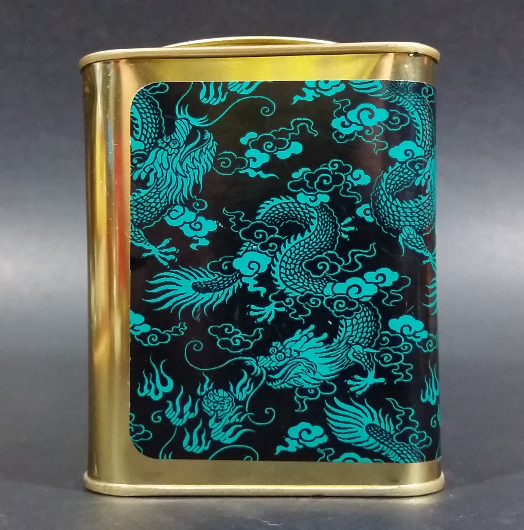 Collectible Peet's Tea Teal & Black Tin 'Pride of The Port' Berkeley, California 1/4 Lb Empty 7