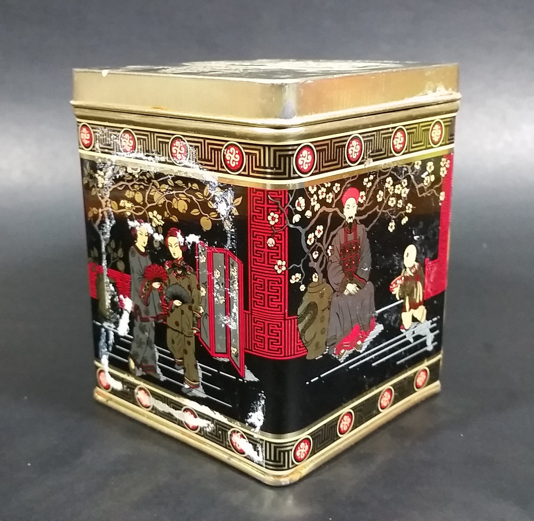 Collectible Murchie's "Taste The Difference" Red, Black, Gold Tea Tin Container - Vancouver, B.C. 3