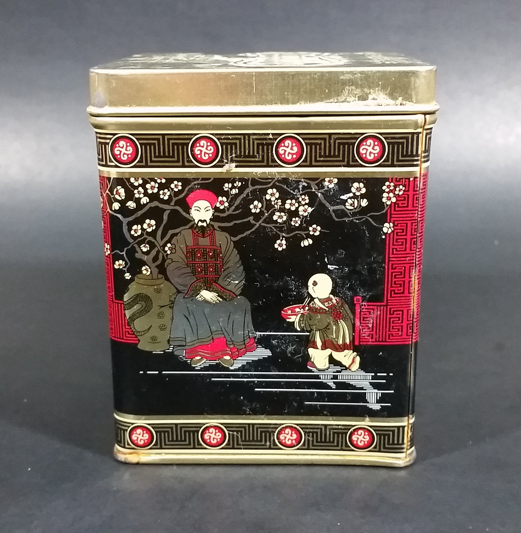 Collectible Murchie's "Taste The Difference" Red, Black, Gold Tea Tin Container - Vancouver, B.C. 4