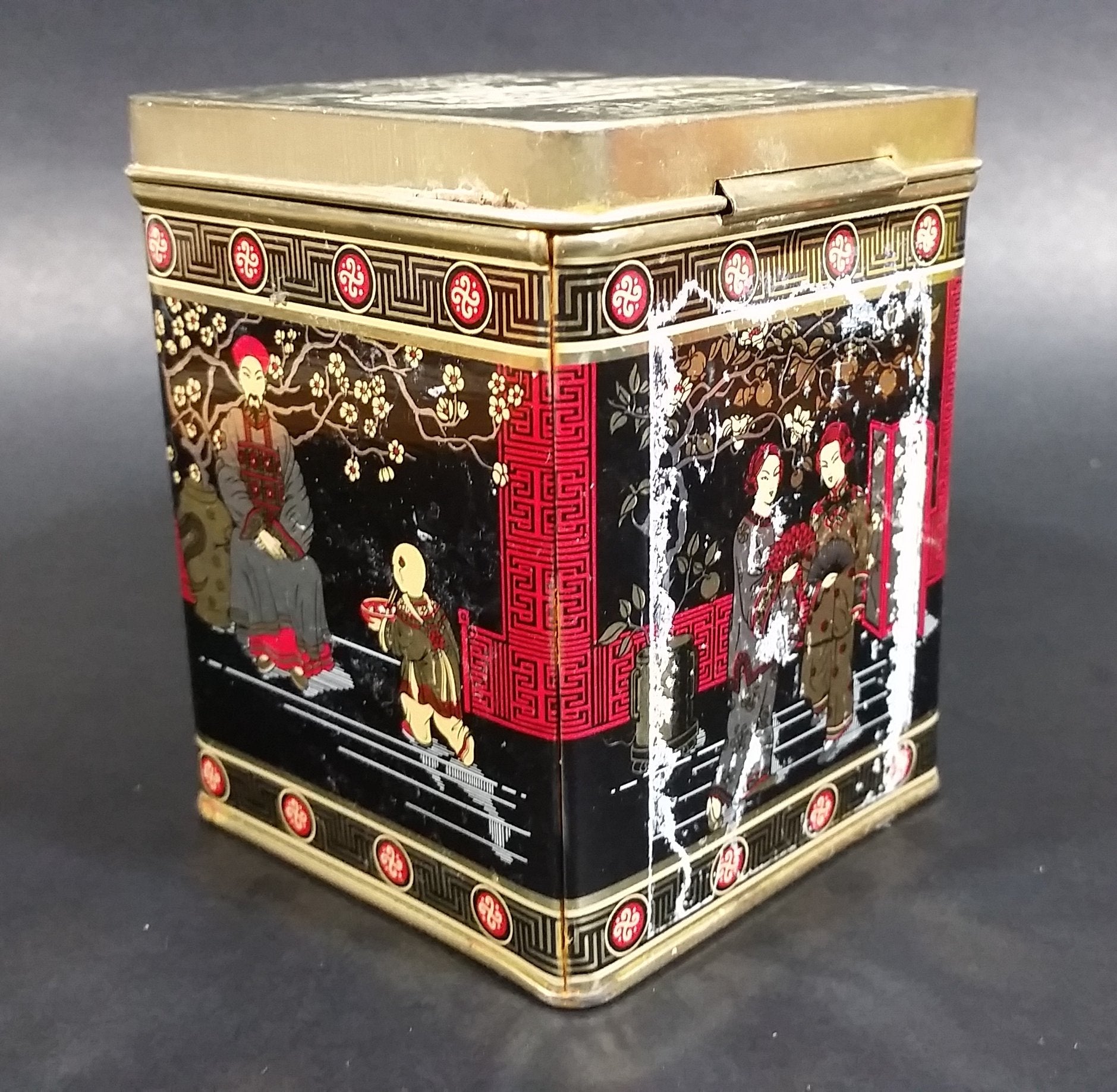 Collectible Murchie's "Taste The Difference" Red, Black, Gold Tea Tin Container - Vancouver, B.C. 5