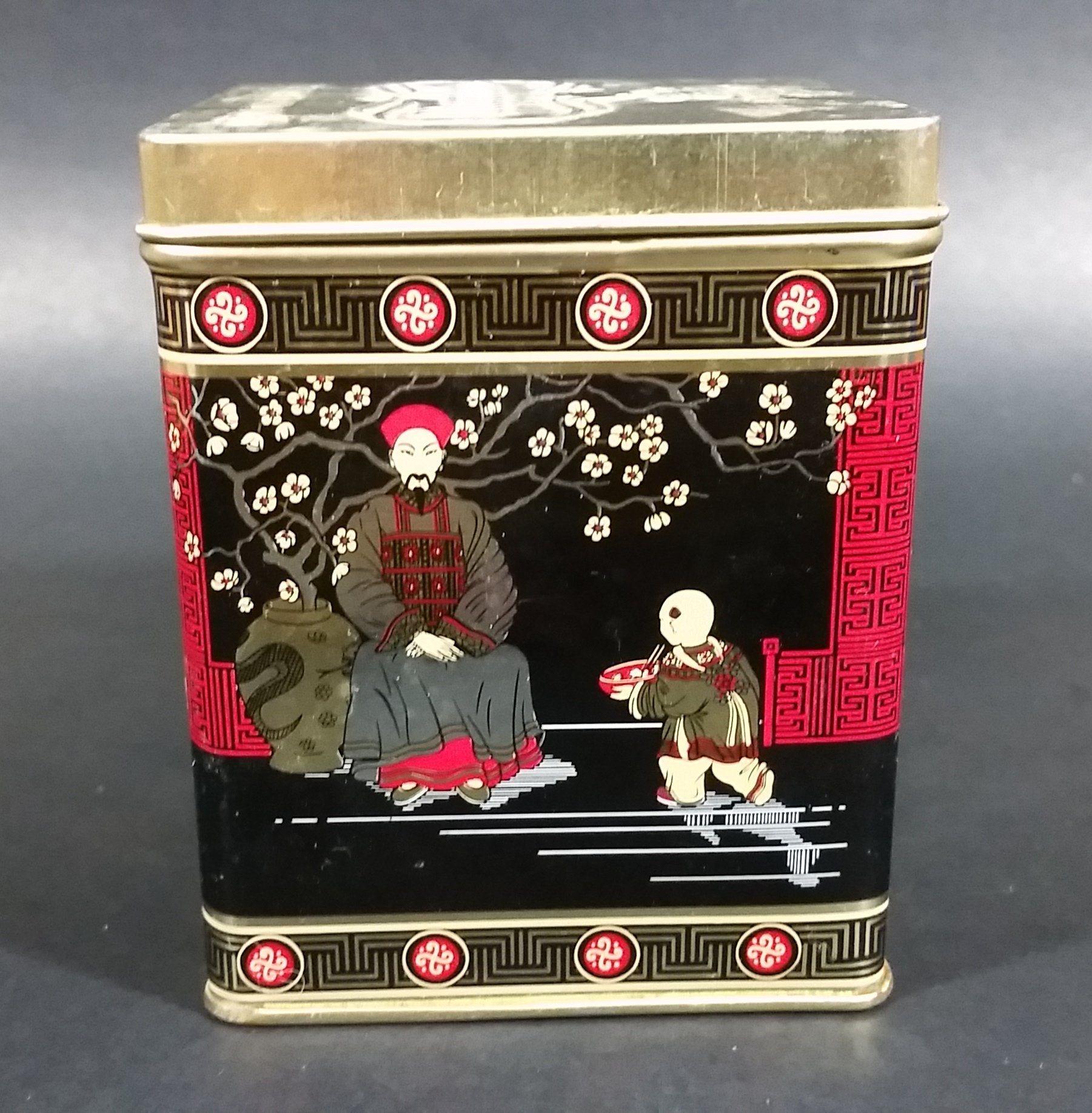 Collectible Murchie's "Taste The Difference" Red, Black, Gold Tea Tin Container - Vancouver, B.C. 8