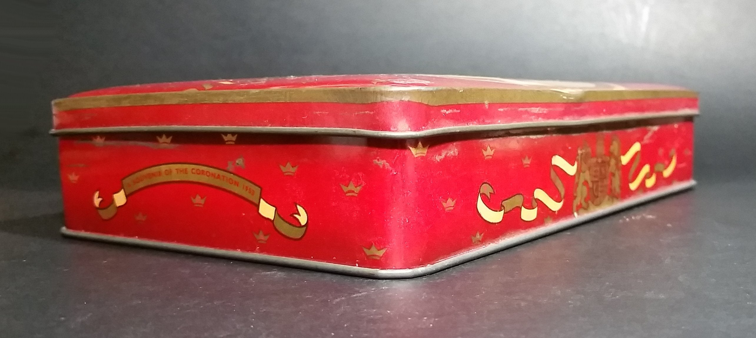1953 Queen Elizabeth II & The Duke of Edinburgh Coronation Harry Vincent Ltd Toffee Tin 5