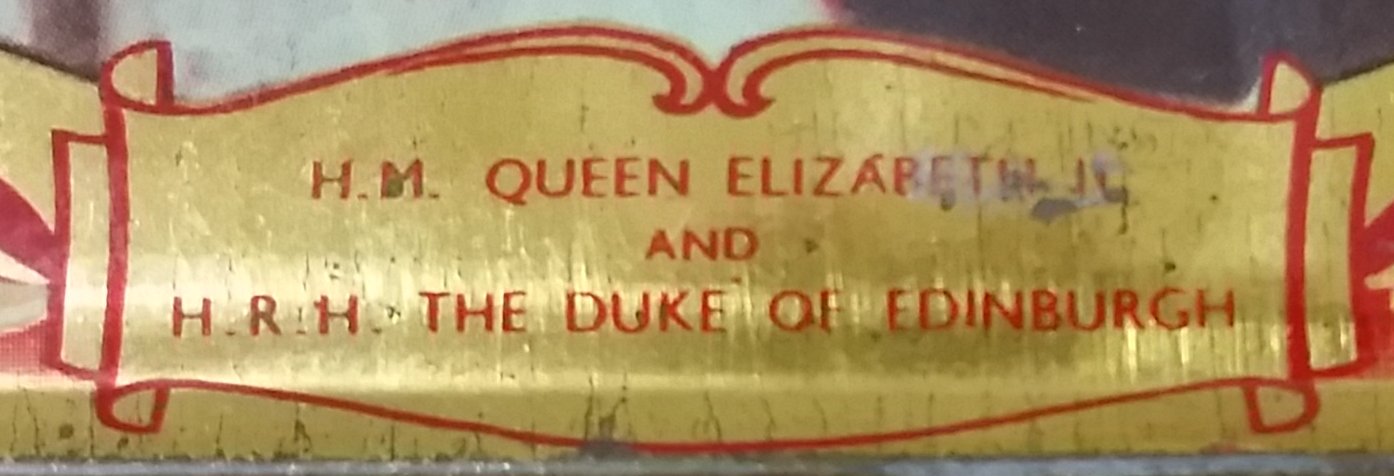 1953 Queen Elizabeth II & The Duke of Edinburgh Coronation Harry Vincent Ltd Toffee Tin 10