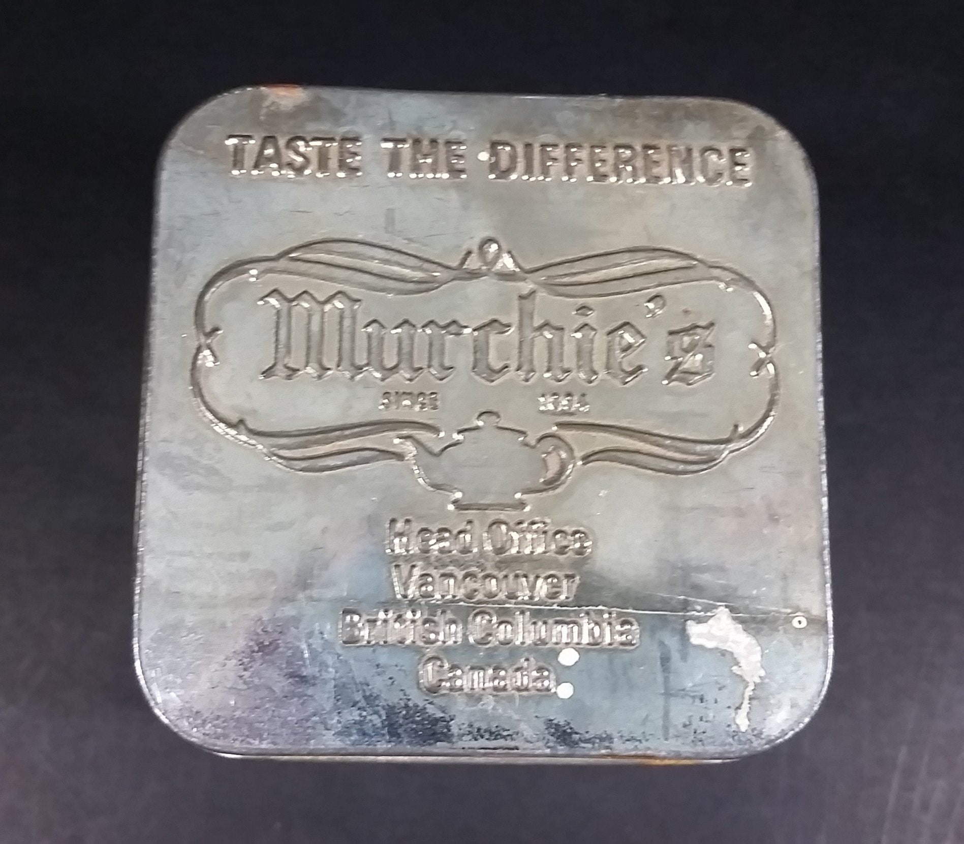 Collectible 1978 Murchie's "Taste The Difference" Red, Gold Tea Tin Container - Vancouver, B.C. 11