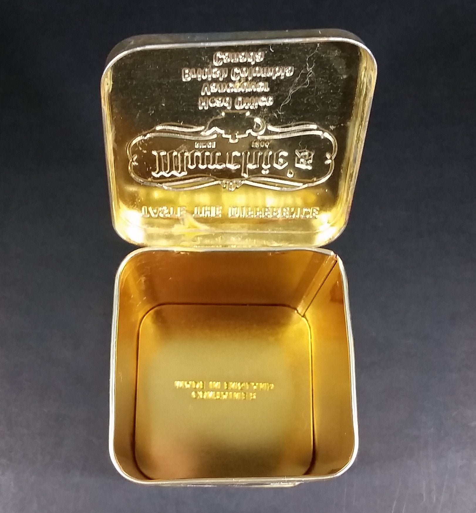 Collectible 1978 Murchie's "Taste The Difference" Red, Gold Tea Tin Container - Vancouver, B.C. 12
