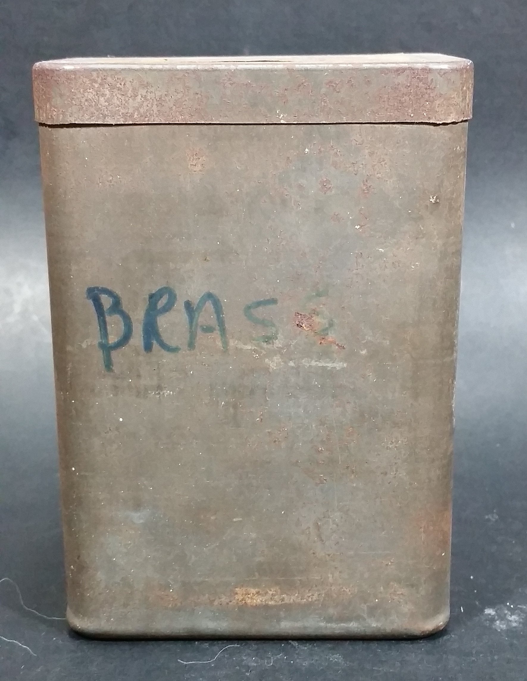 Antique Early Colman's Lidded Dry Mustard Tin No Label on the outside. Label On Top 8