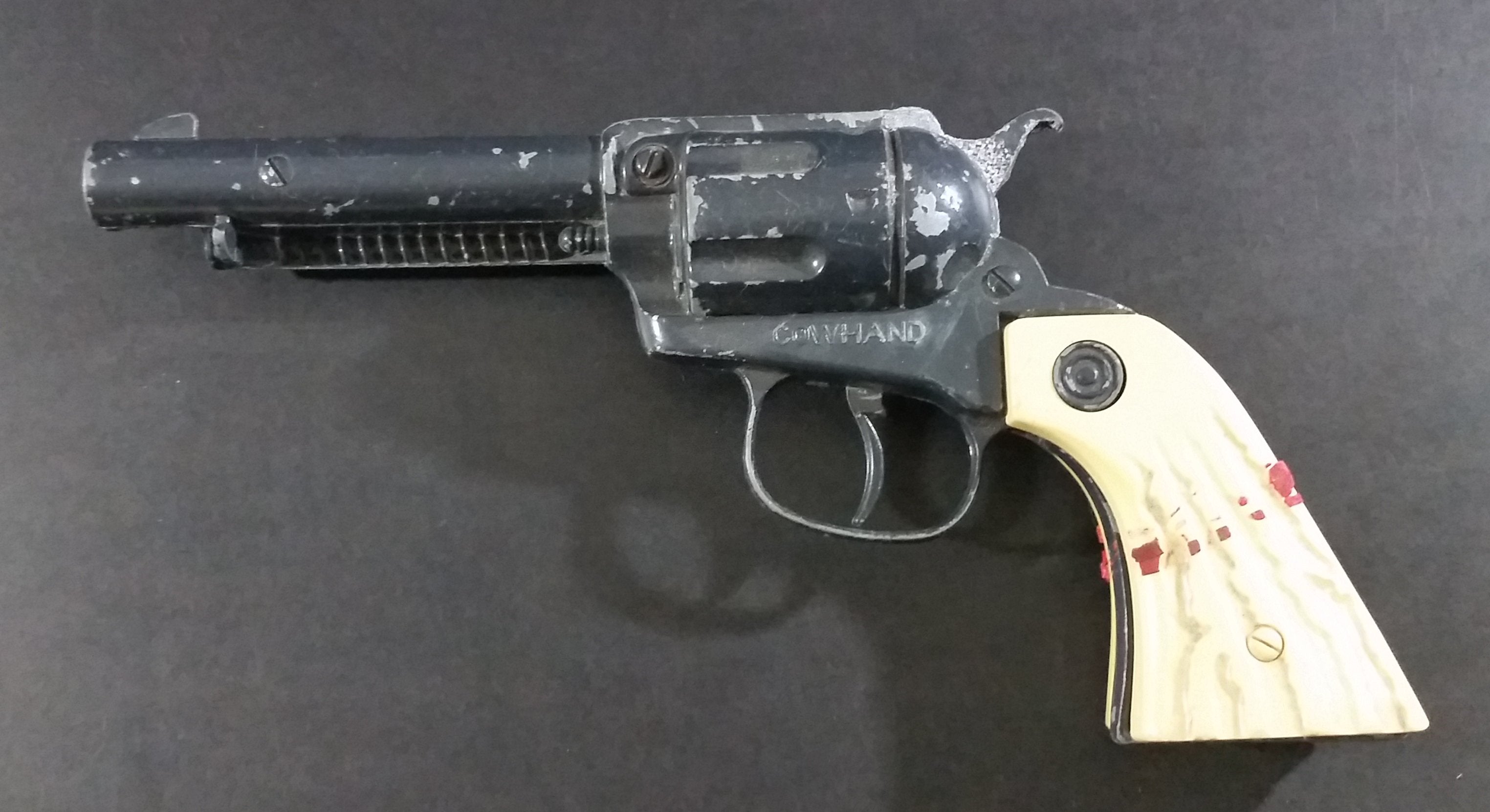Vintage Nichols Cowhand Black Die Cast and Plastic Toy Cap Gun Made in U.S.A 14