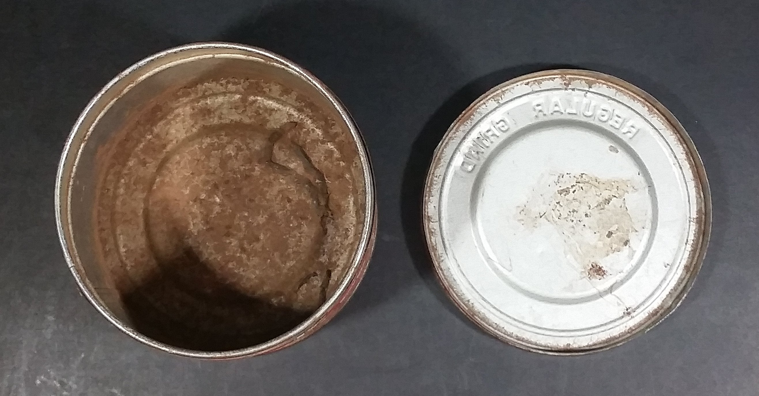 Vintage c. 1952 Hills Bros Coffee 1/2 Lb. Empty Red Round Tin Can with Lid - San Francisco 11