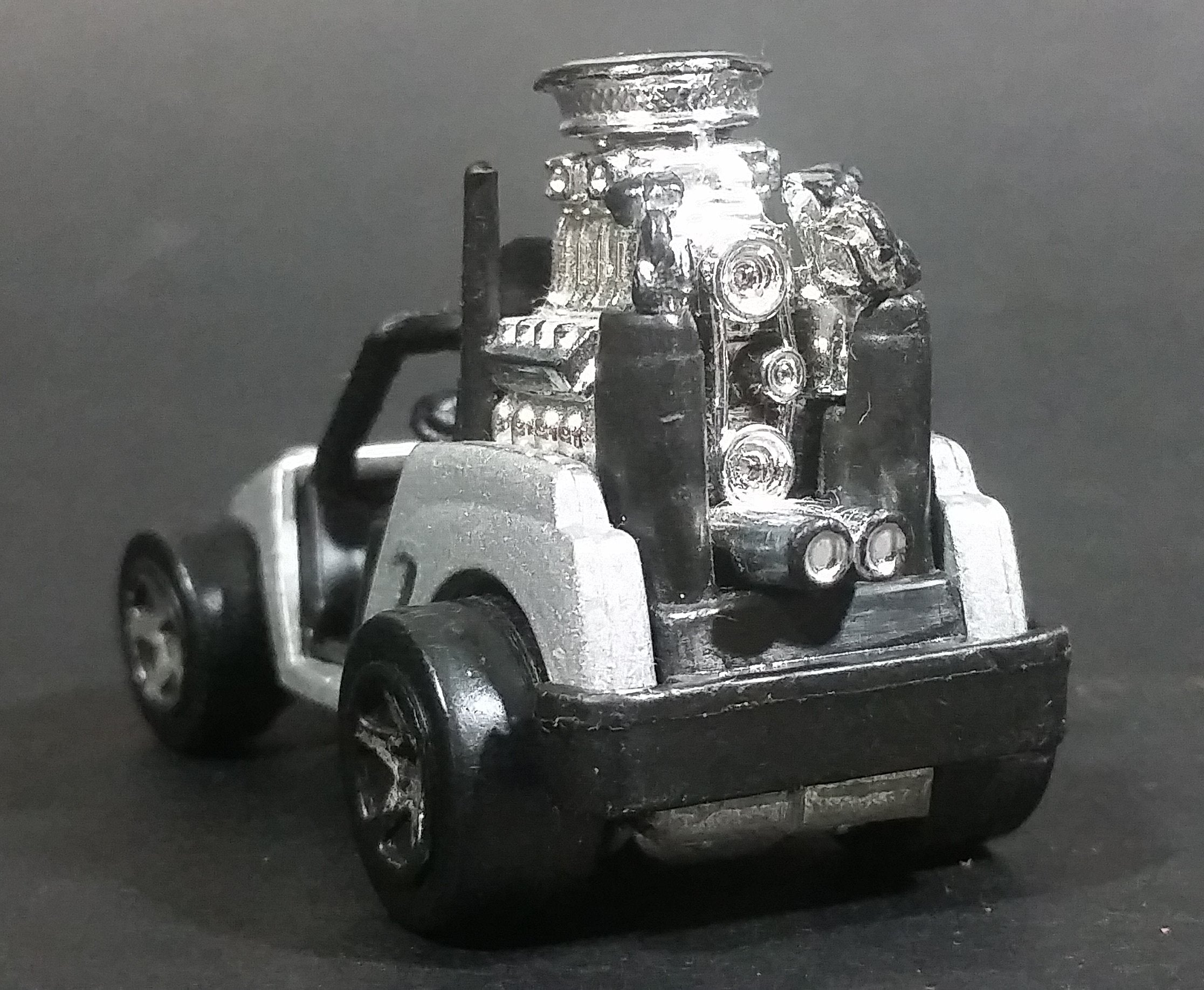 2007 Hot Wheels Wild Things Fore Wheeler Tee'd Off Metalflake Grey Die Cast Toy Car Golf Cart Vehicle 14