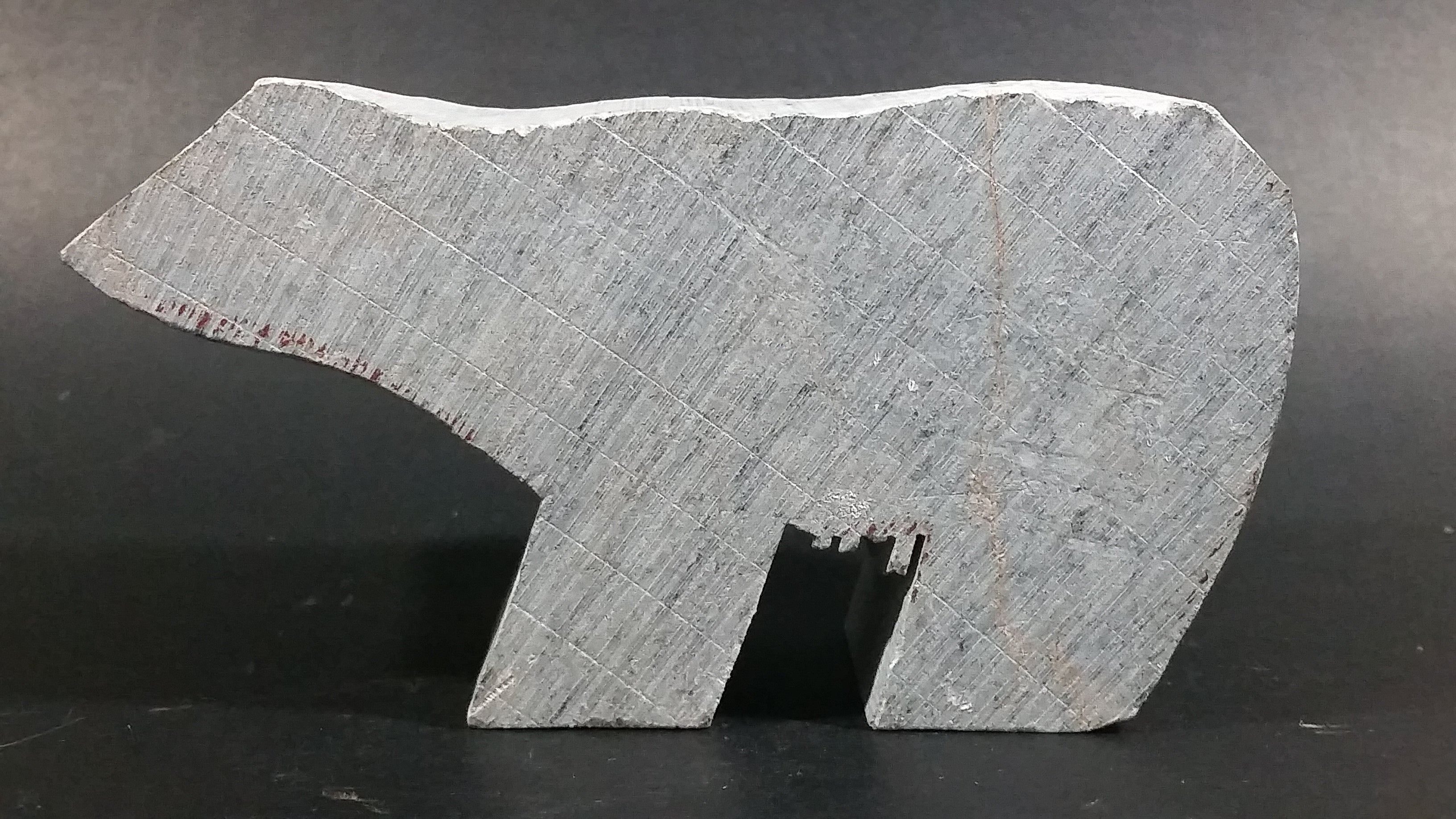 Heavy Solid Stone Polar Bear Sculpture