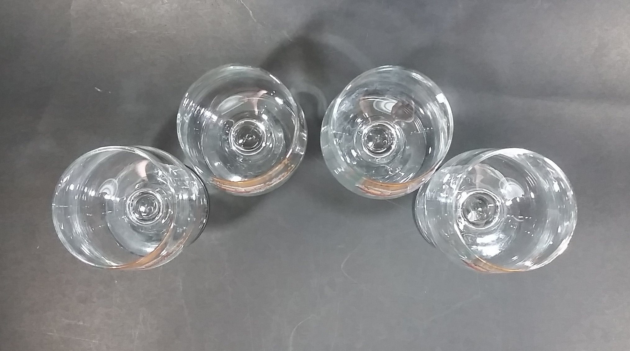 Set of 4 Vintage Libbey Pheasant Hunting Game Bird Rimmed 5" Wine Glasses 4