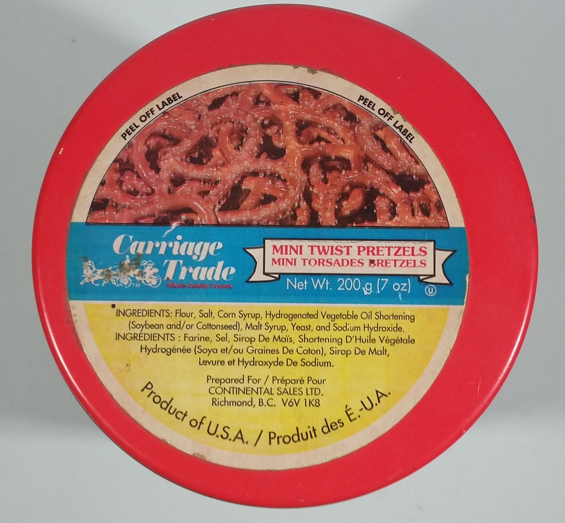 1994 Coca-Cola Coke Soda Pop Carriage Trade Mini Twist Pretzels Nostalgic Tin Beverage Advertising Collectible 11