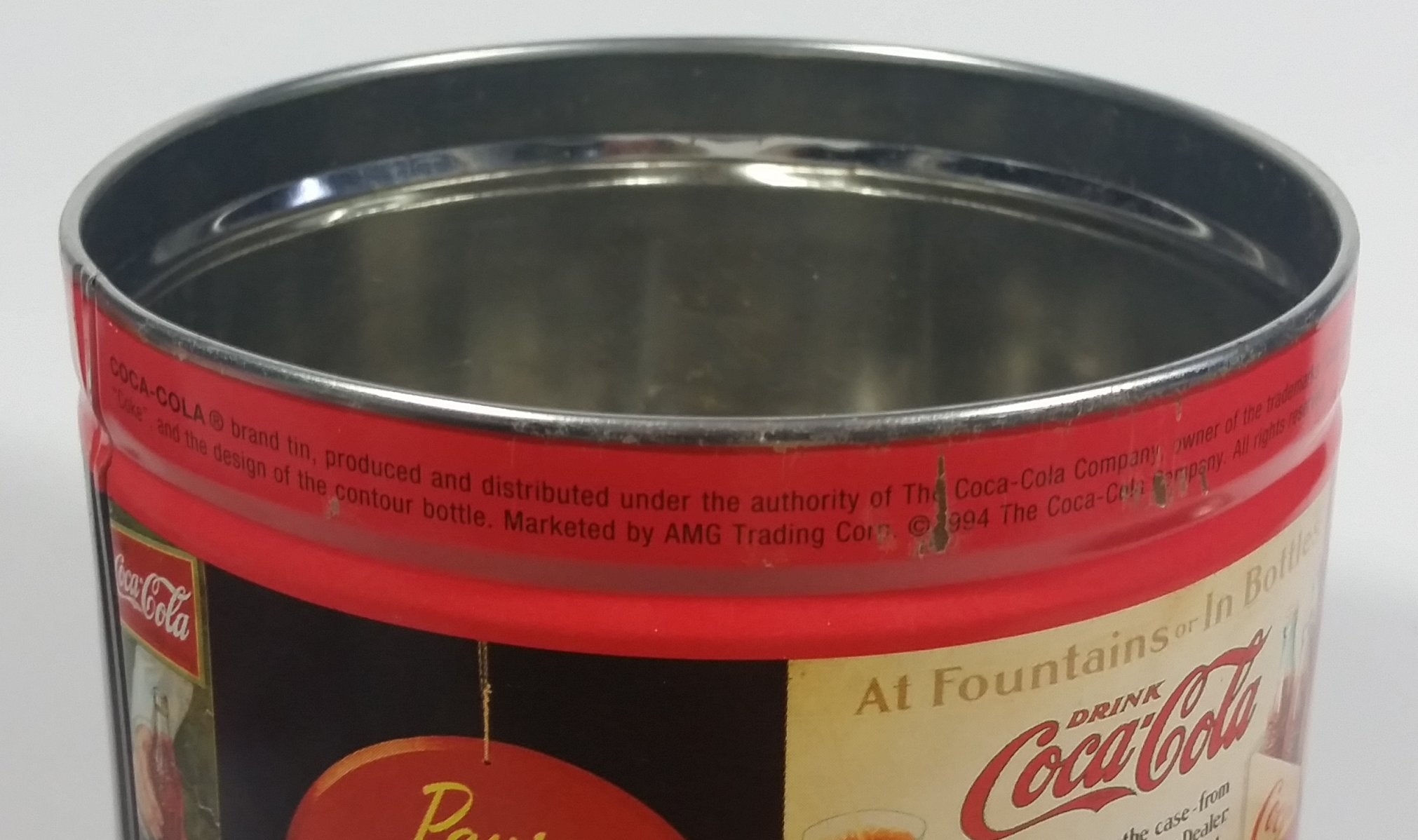 1994 Coca-Cola Coke Soda Pop Carriage Trade Mini Twist Pretzels Nostalgic Tin Beverage Advertising Collectible 12