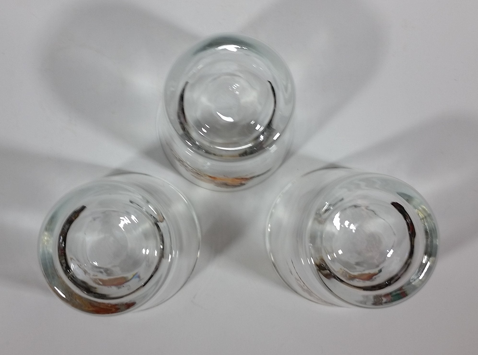 Set of 3 Vintage Libbey Pheasant Hunting Game Bird Gold Rimmed 5" Rocks Glasses 9